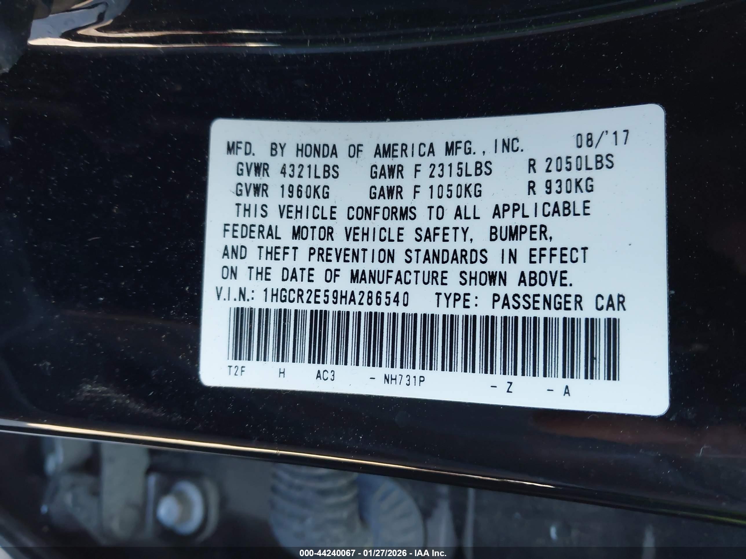 HONDA ACCORD image 9