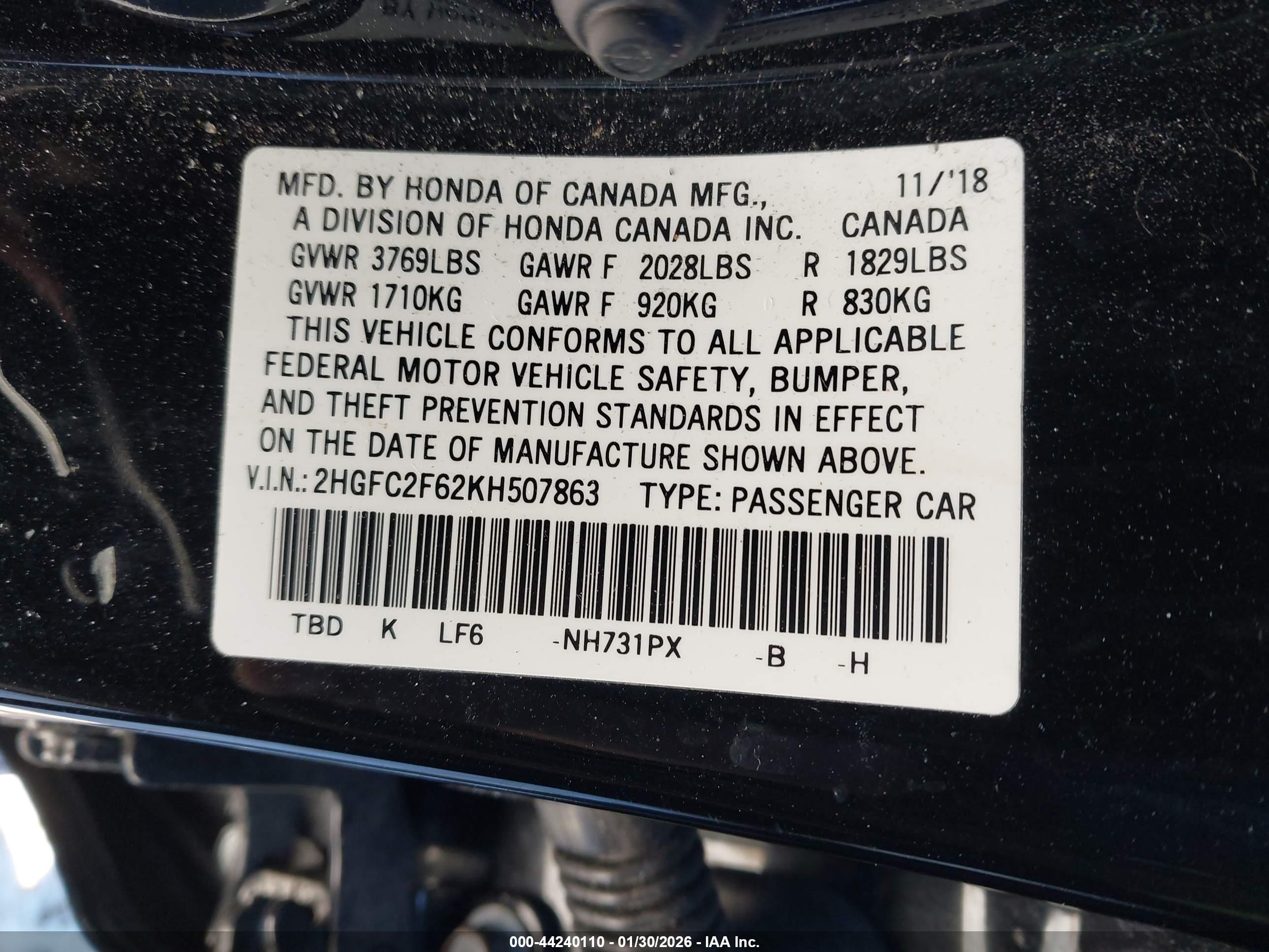 HONDA CIVIC image 9