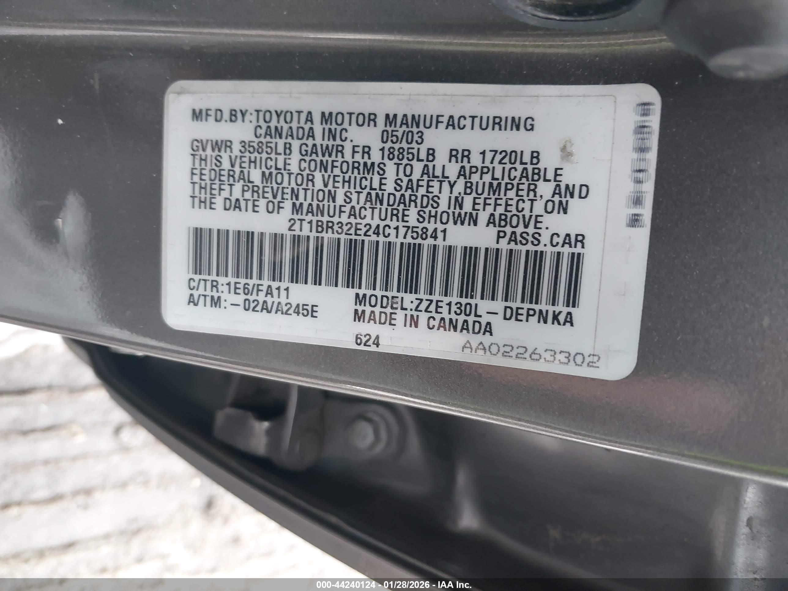 TOYOTA COROLLA image 10