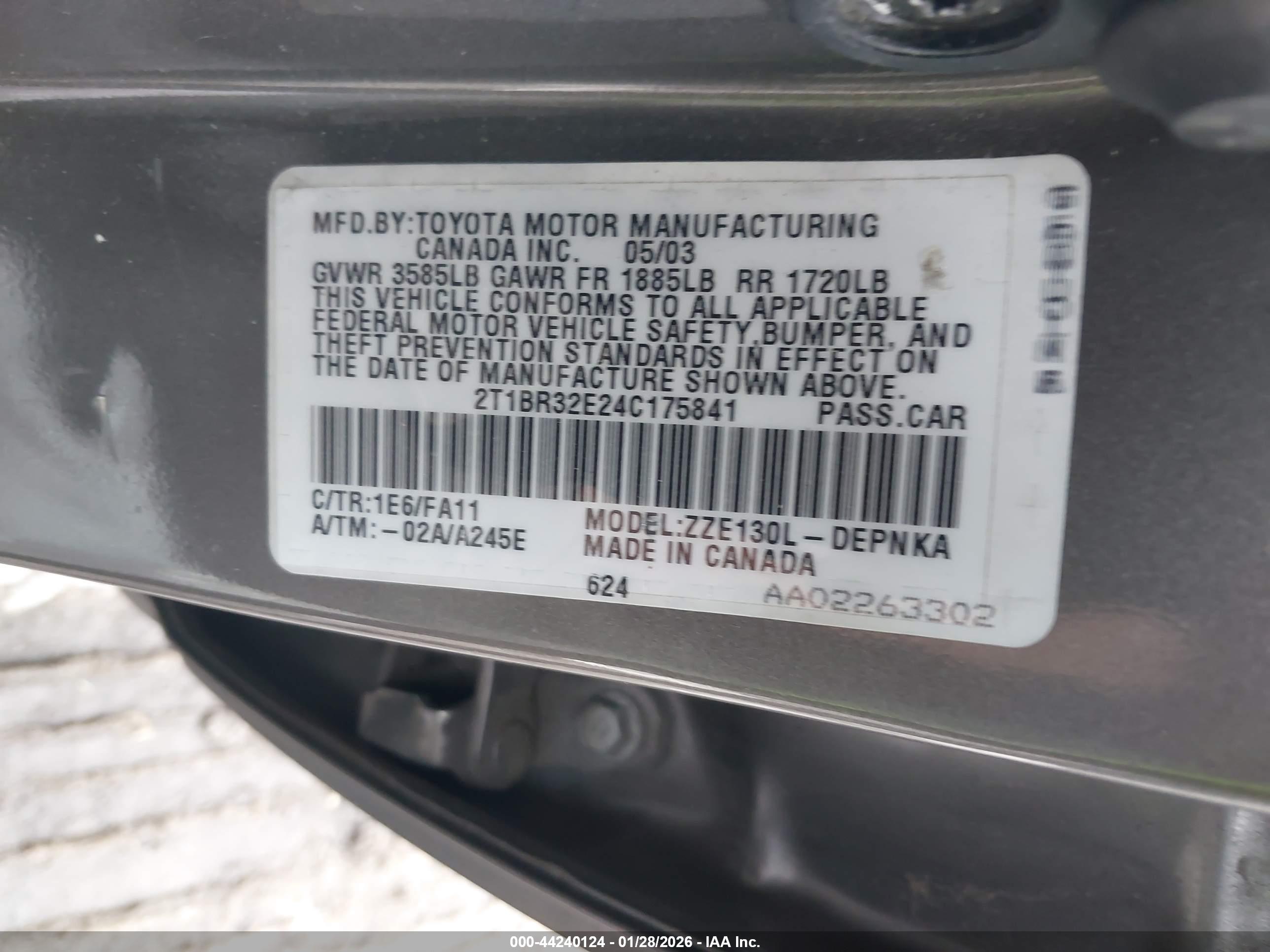 TOYOTA COROLLA image 9