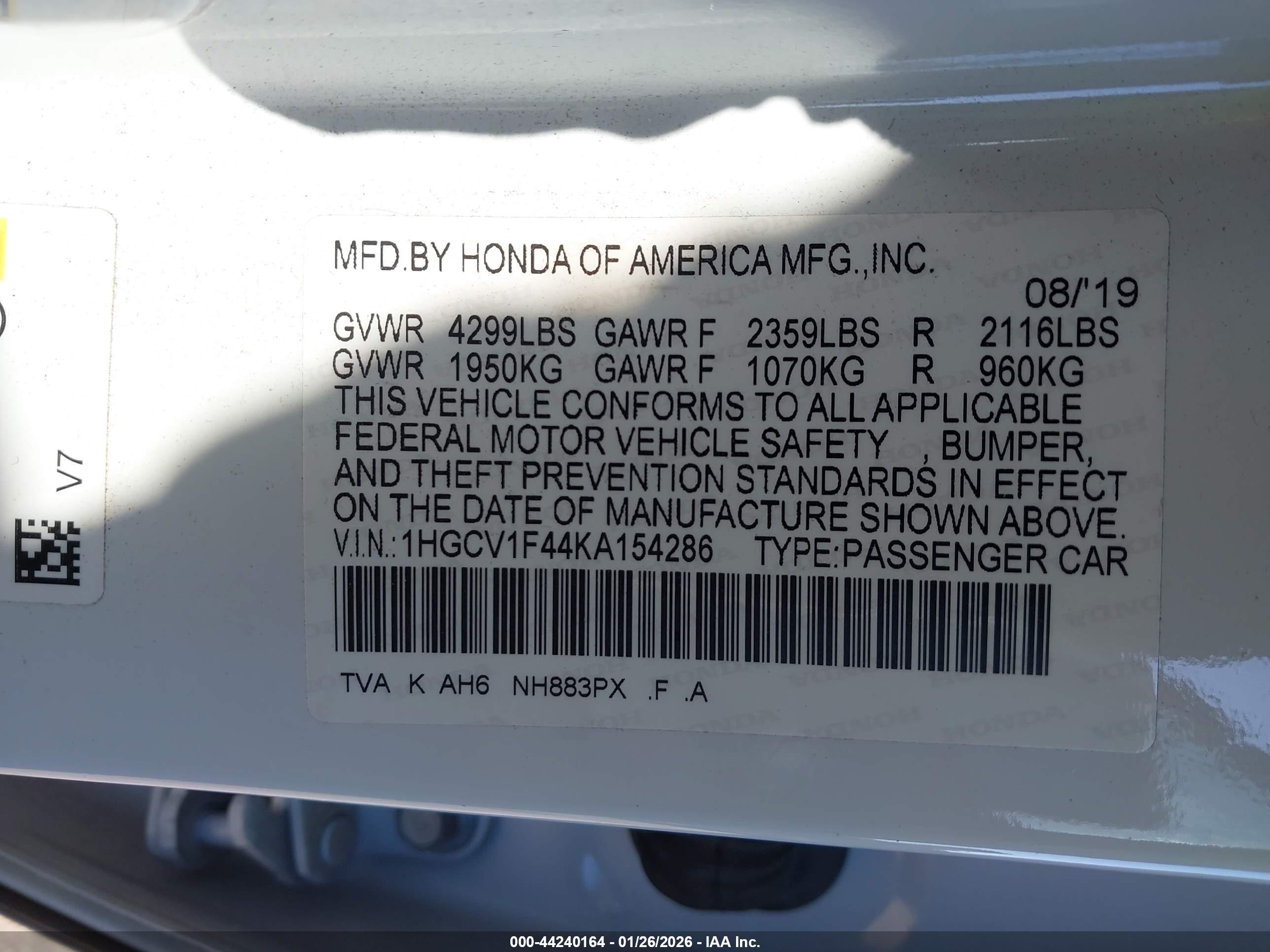 HONDA ACCORD image 9