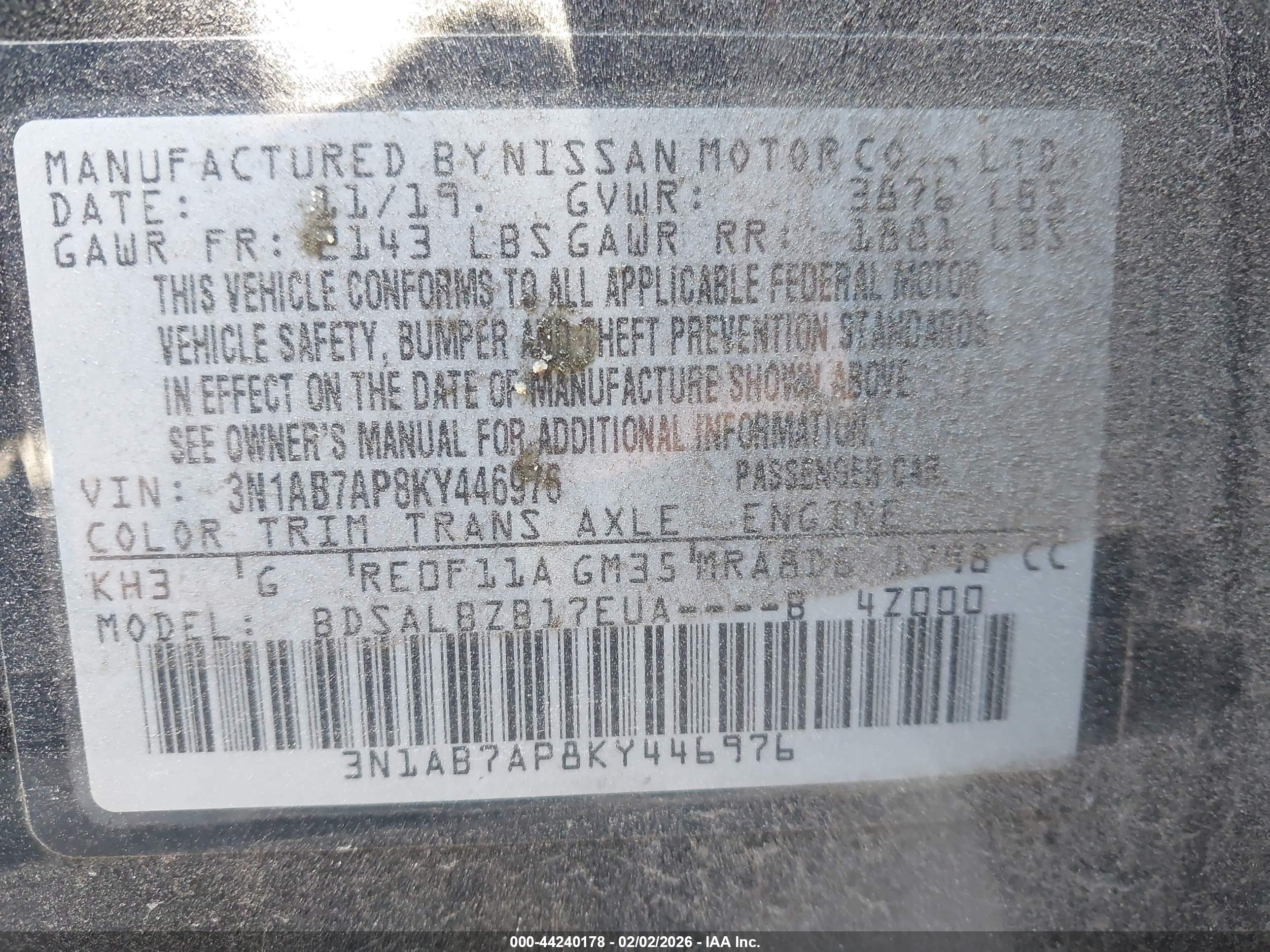 NISSAN SENTRA image 9