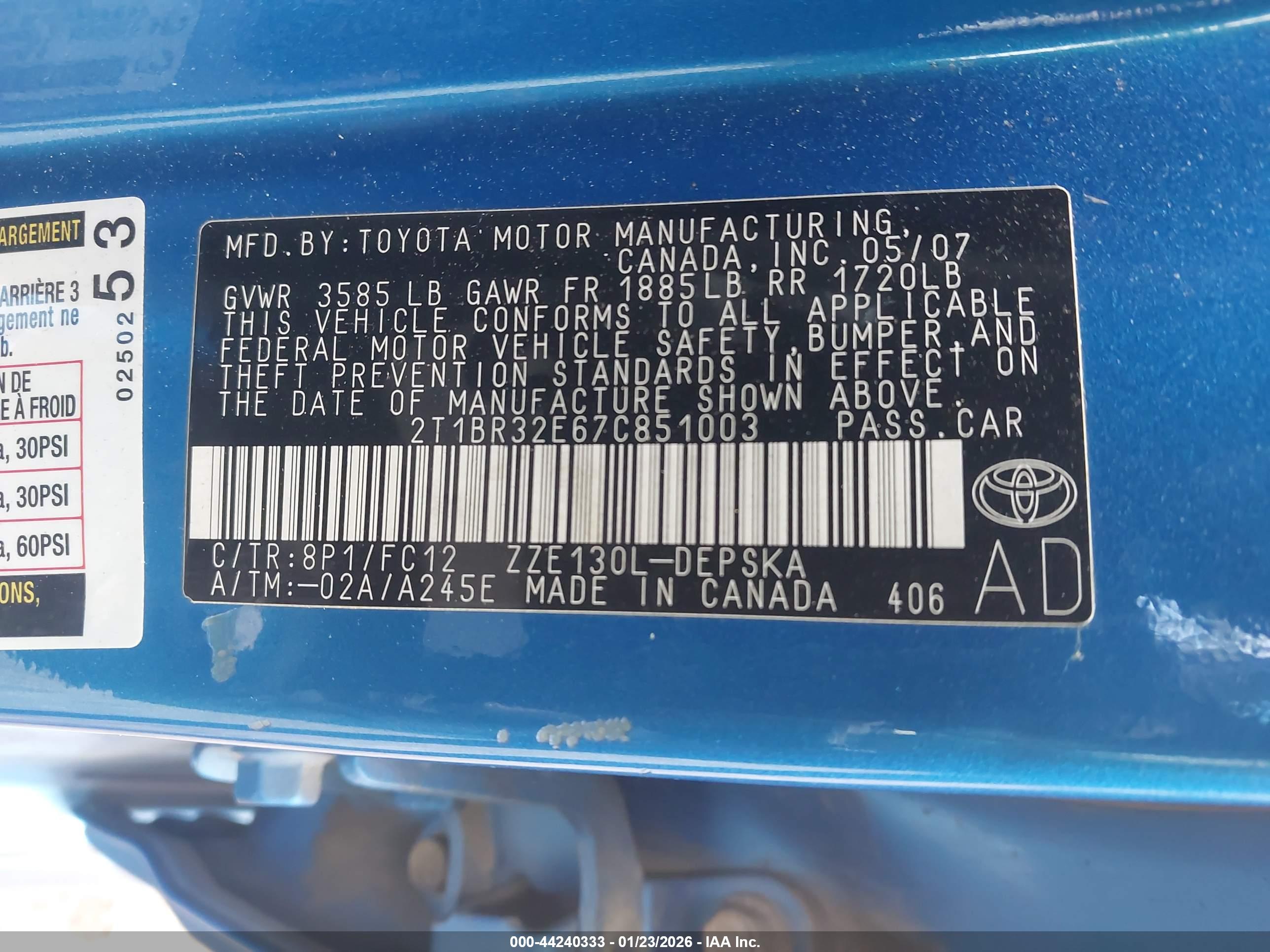TOYOTA COROLLA image 9