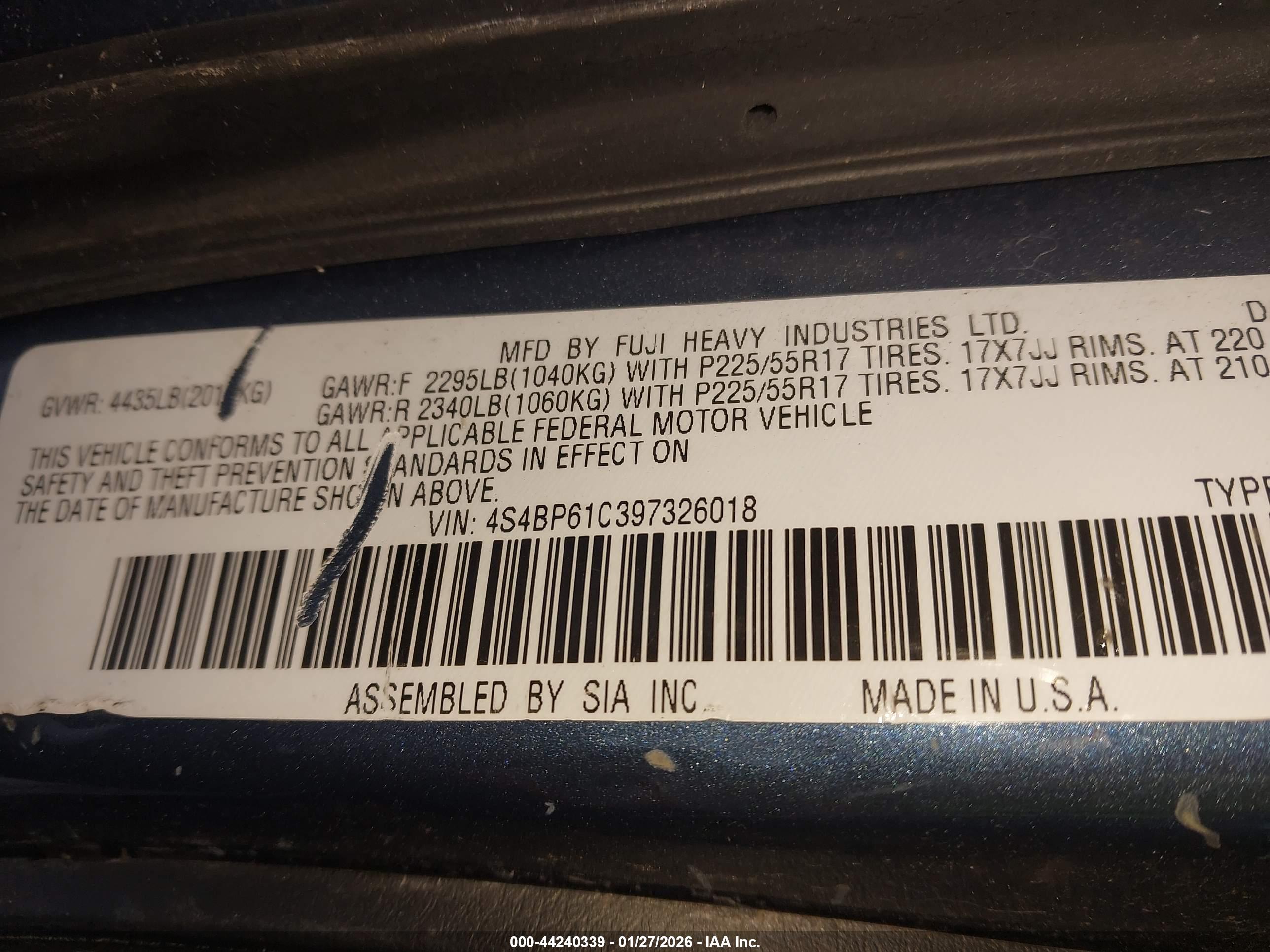 SUBARU OUTBACK image 9