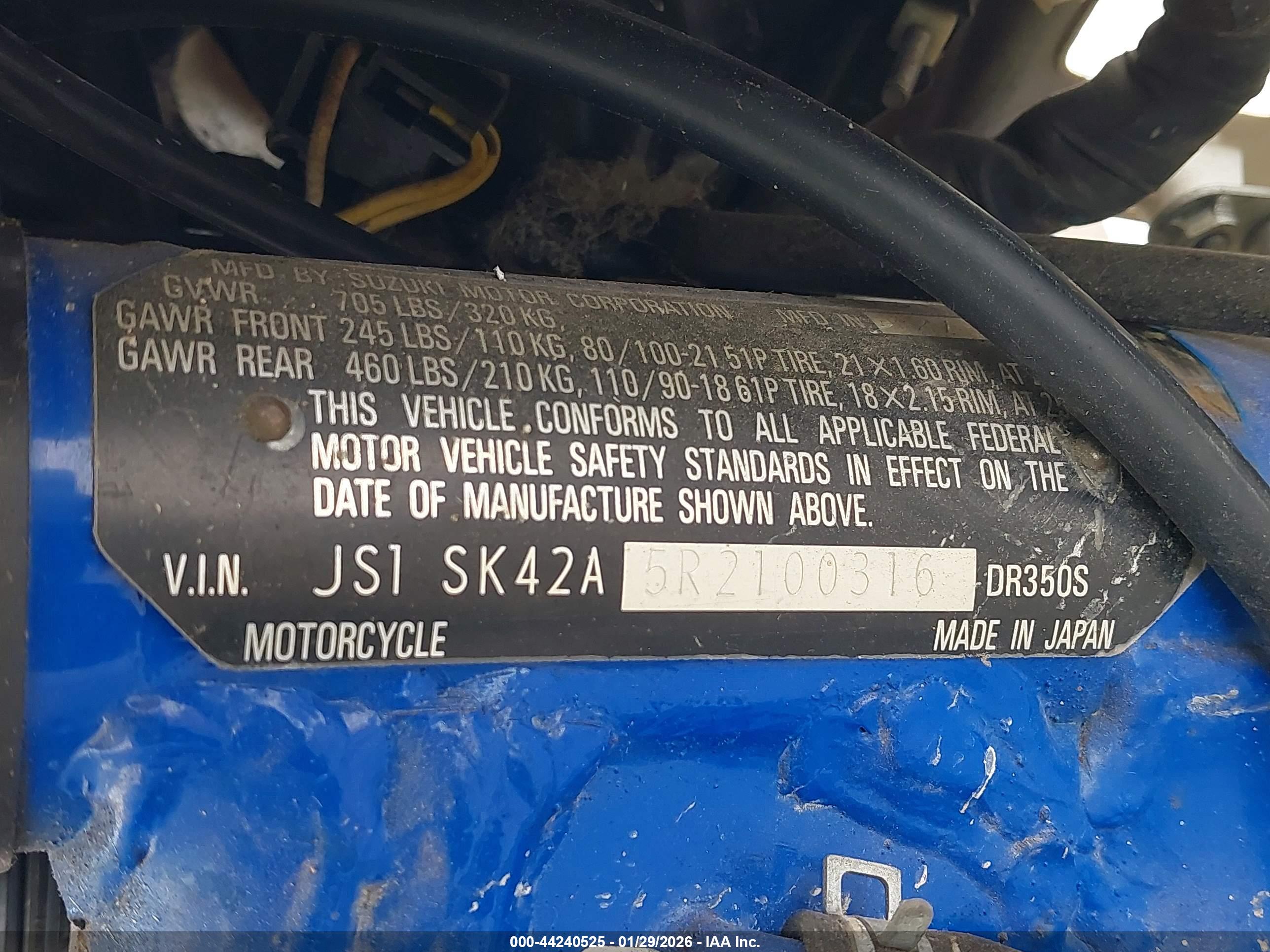 SUZUKI DR350 image 10