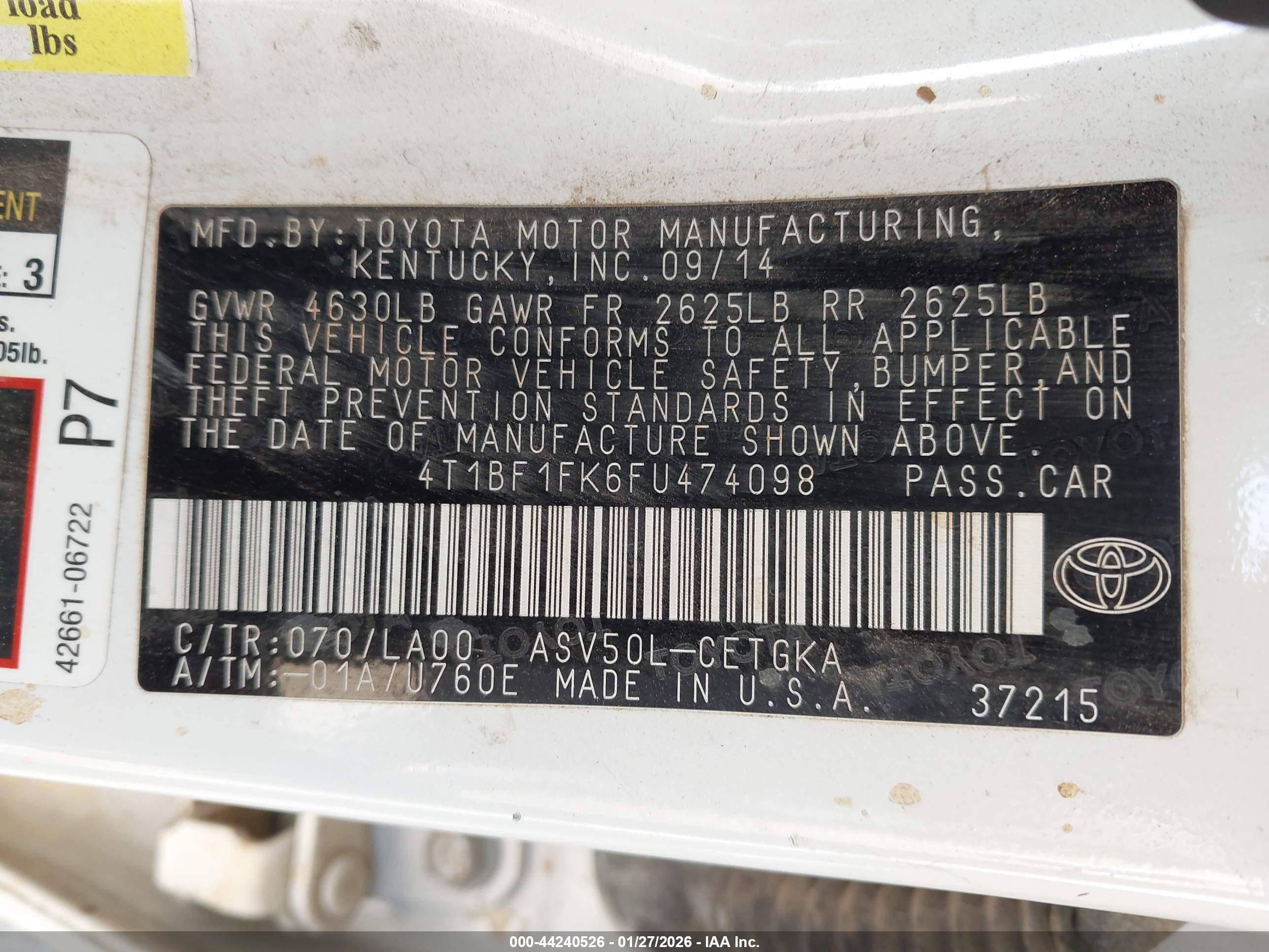 TOYOTA CAMRY image 9