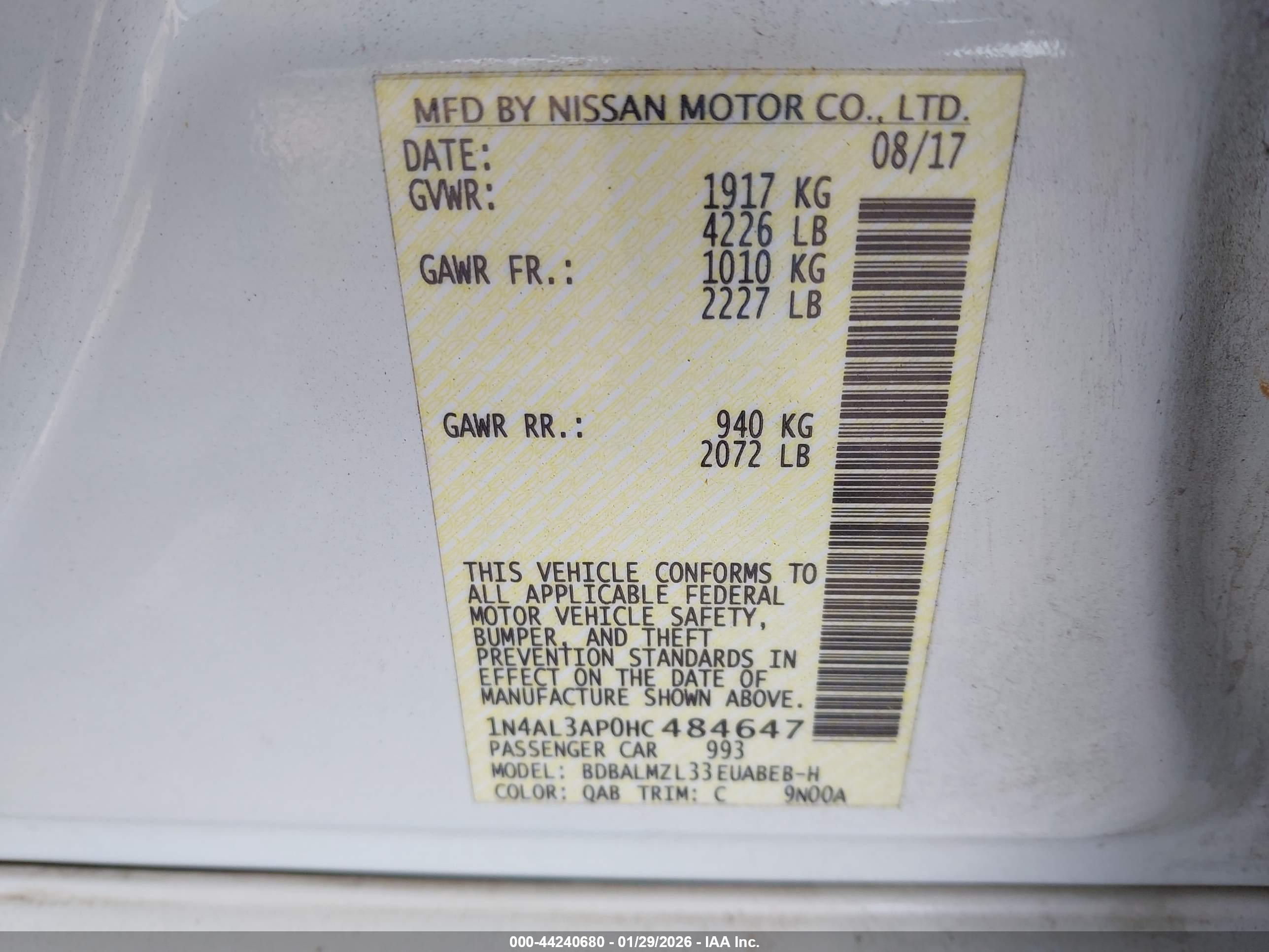NISSAN ALTIMA image 9