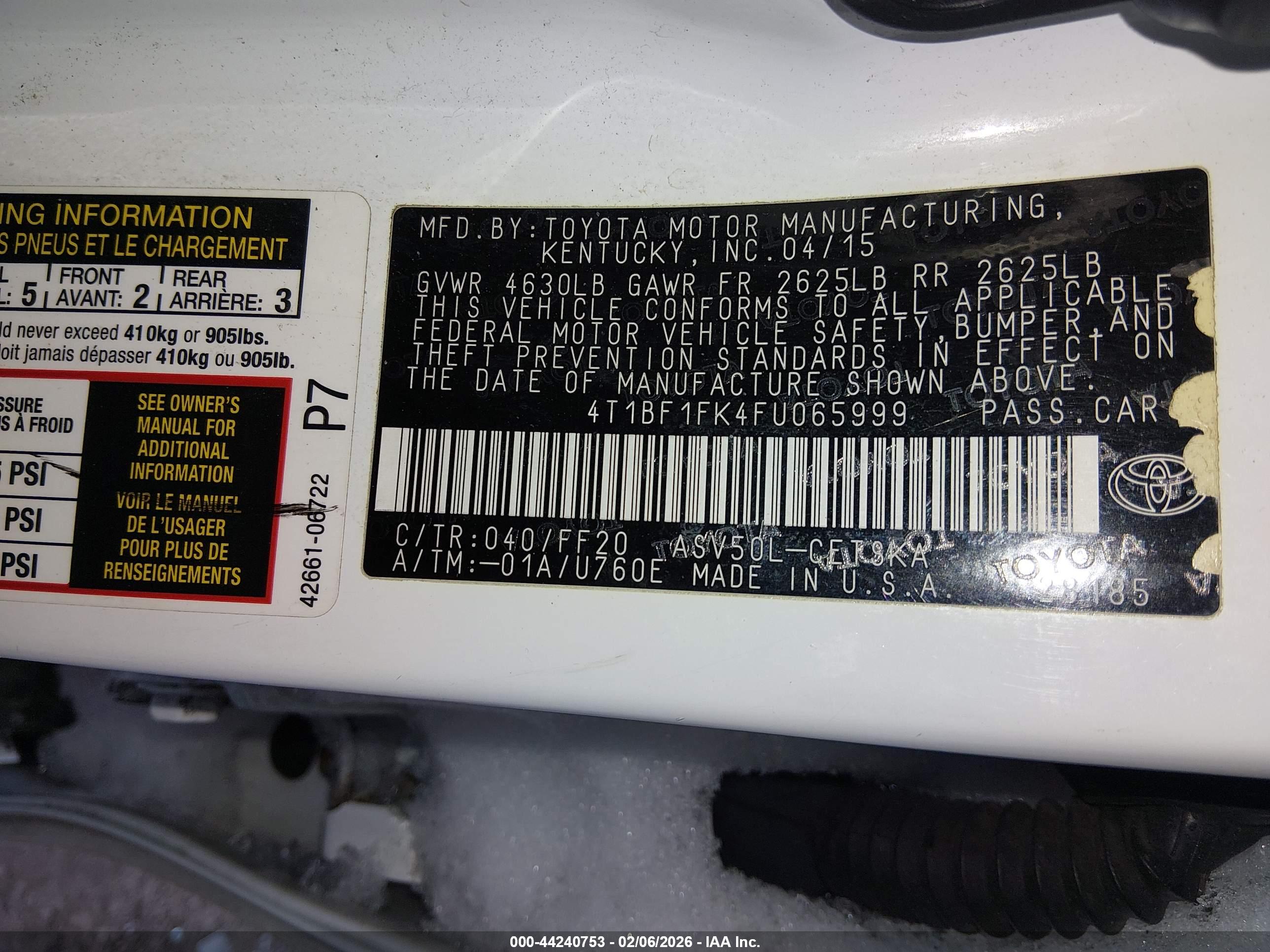 TOYOTA CAMRY image 9