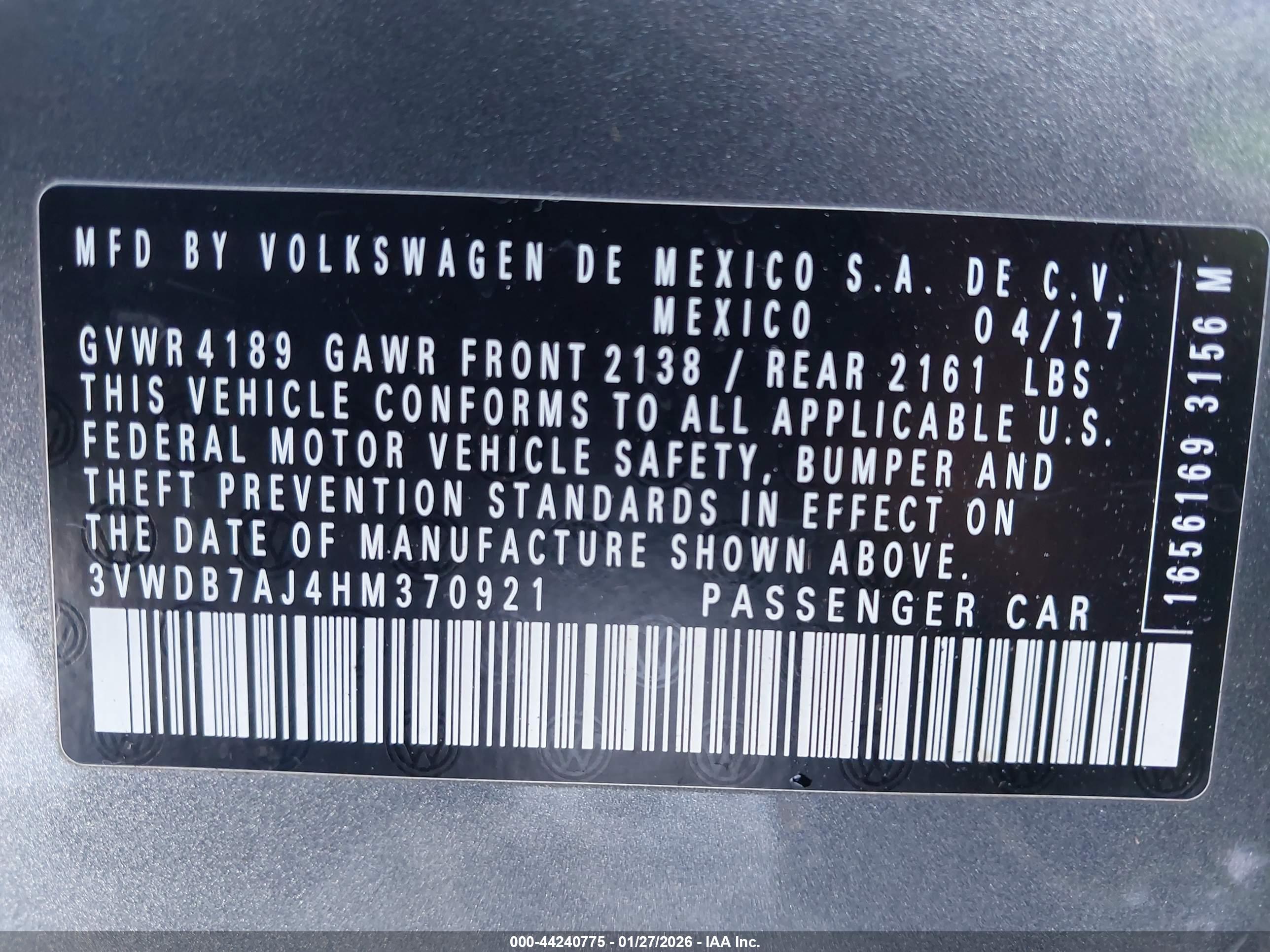 VOLKSWAGEN JETTA image 9