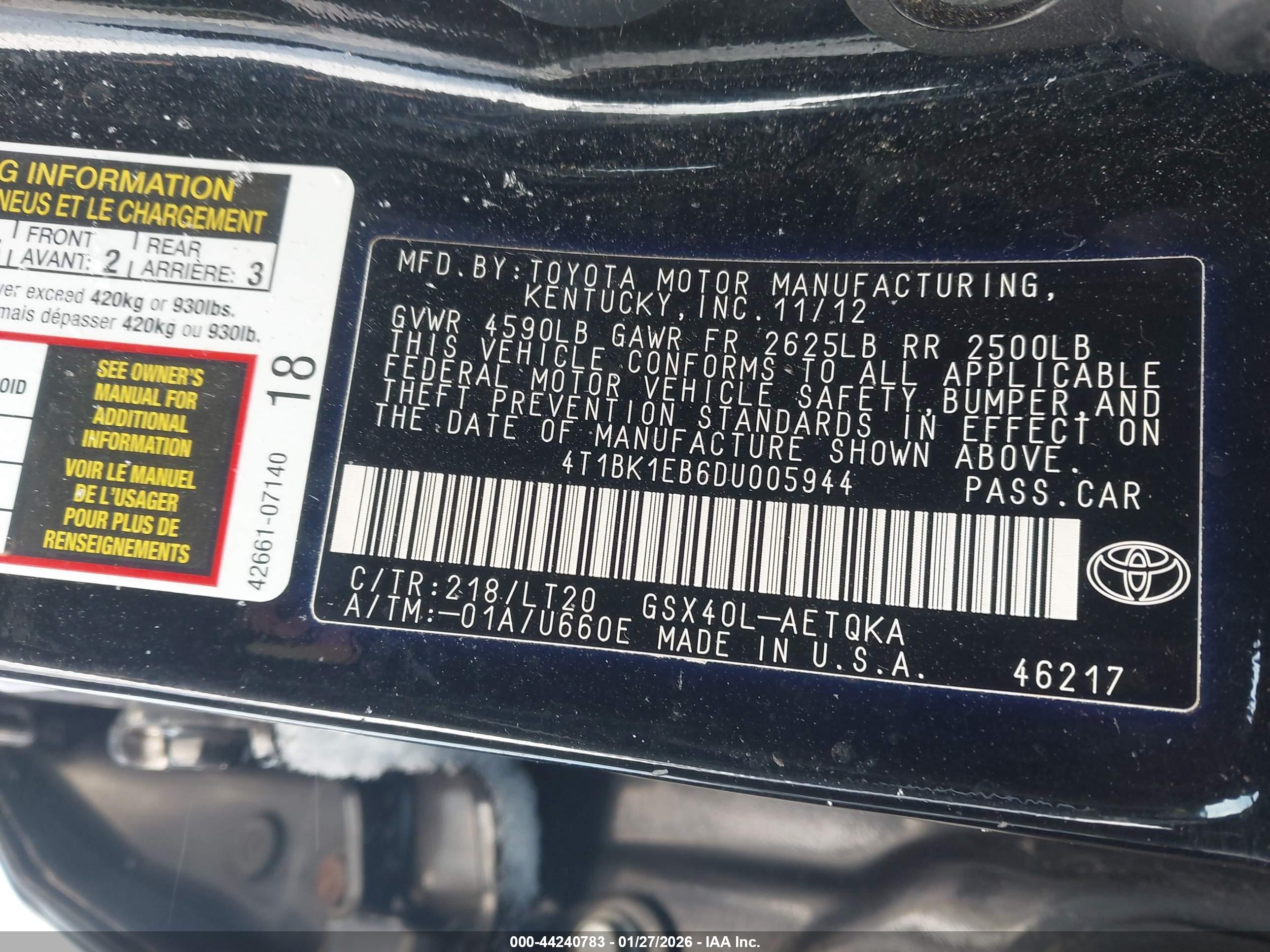 TOYOTA AVALON image 9