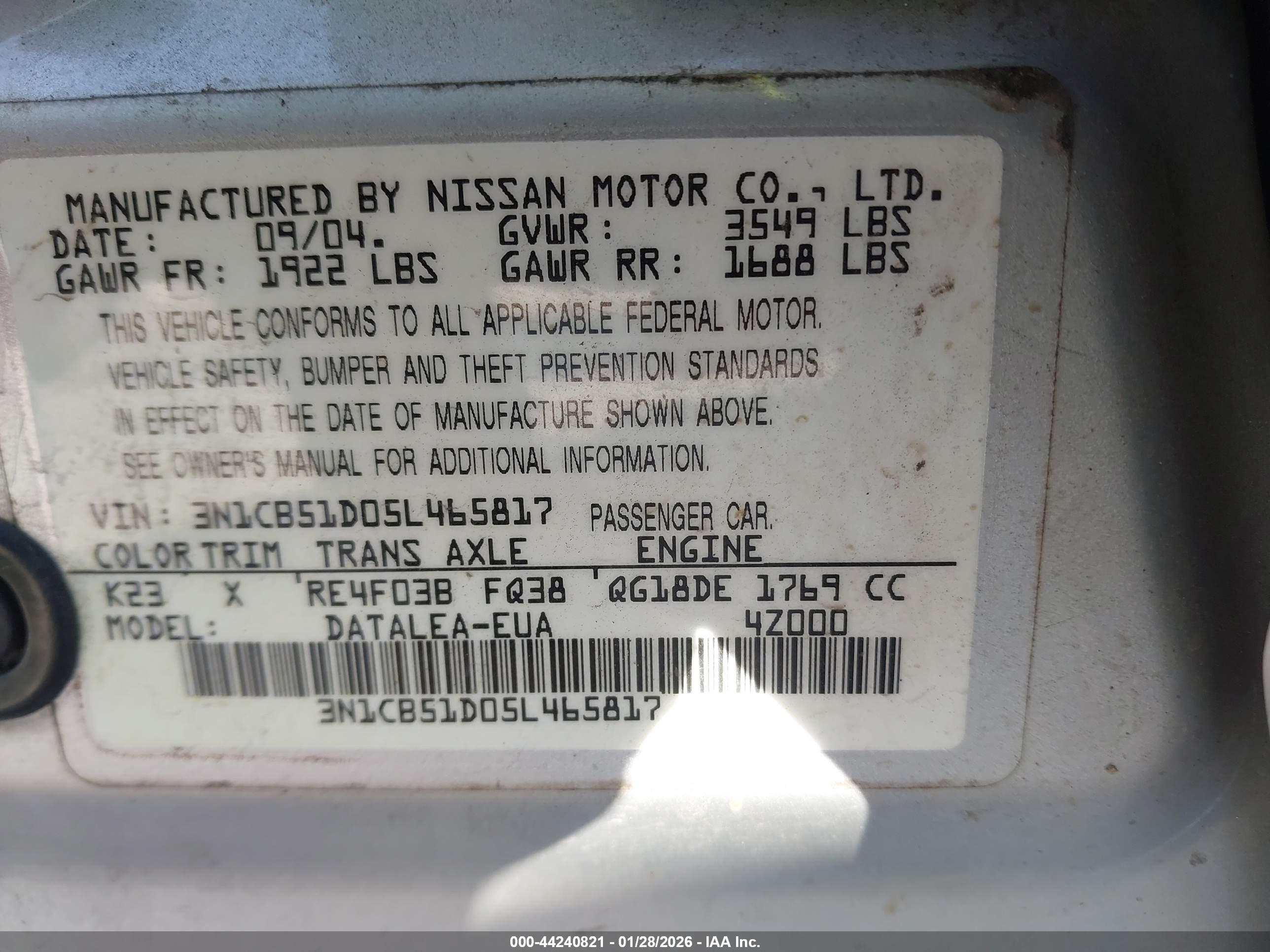 NISSAN SENTRA image 9