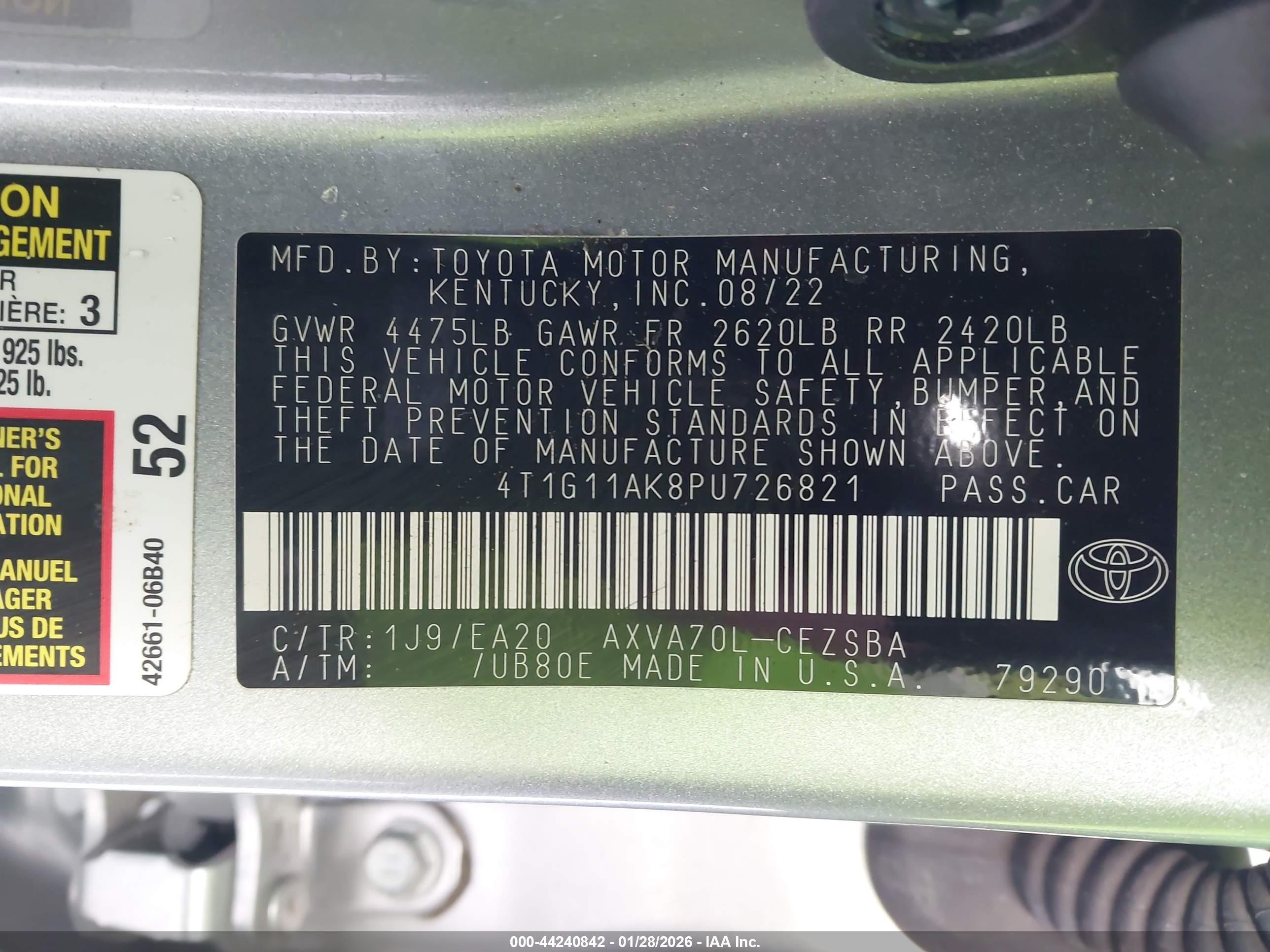 TOYOTA CAMRY image 9
