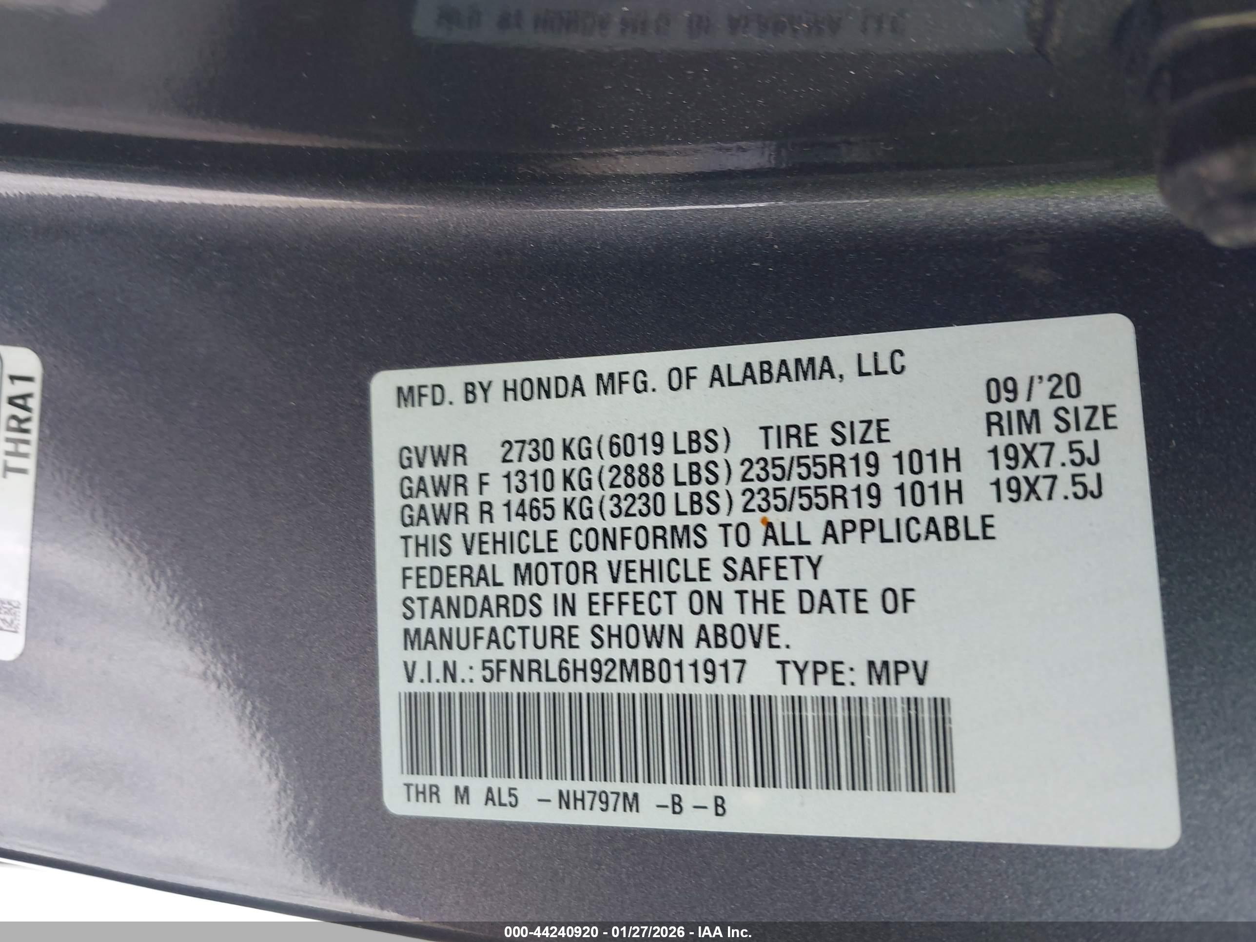 HONDA ODYSSEY image 9