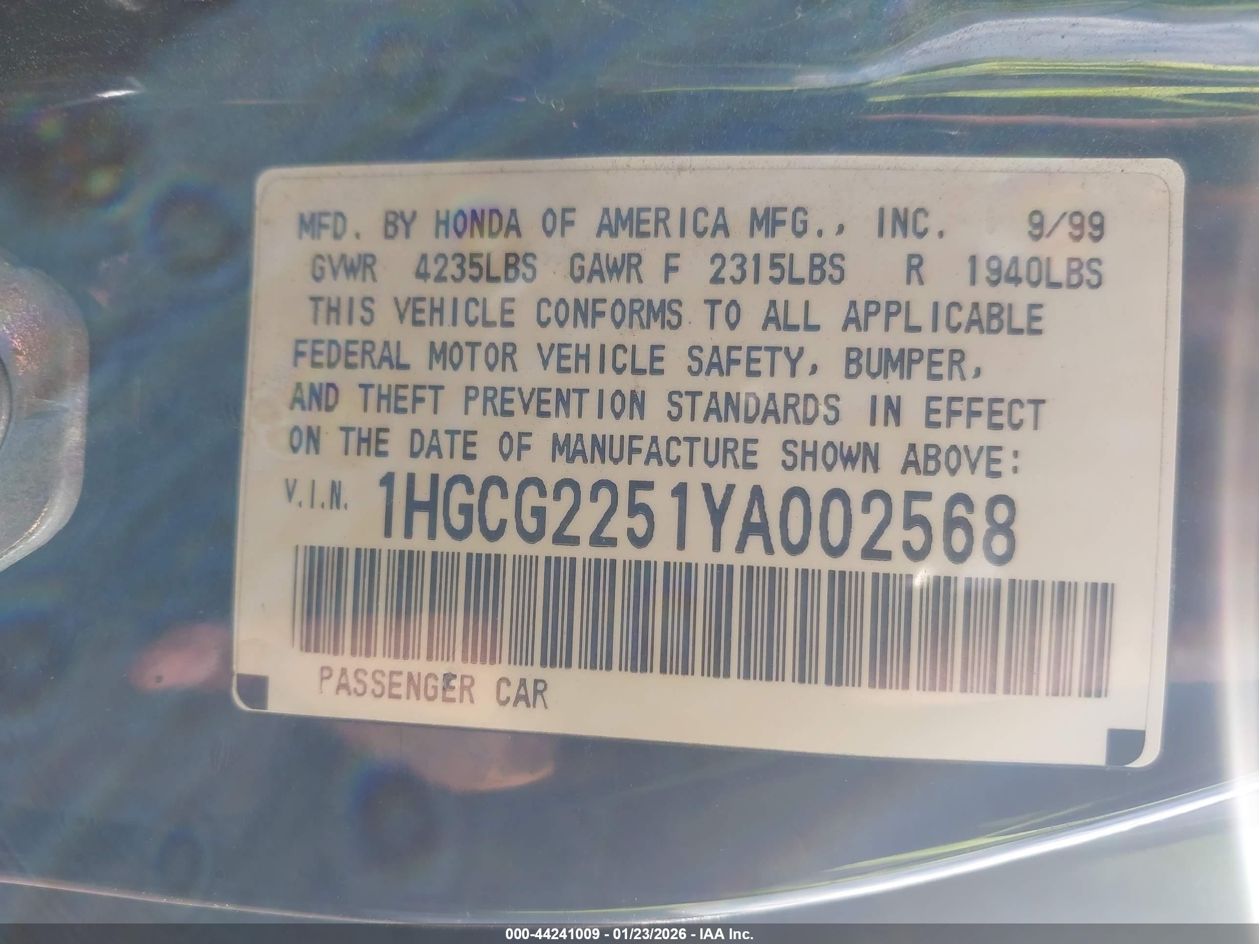 HONDA ACCORD image 9