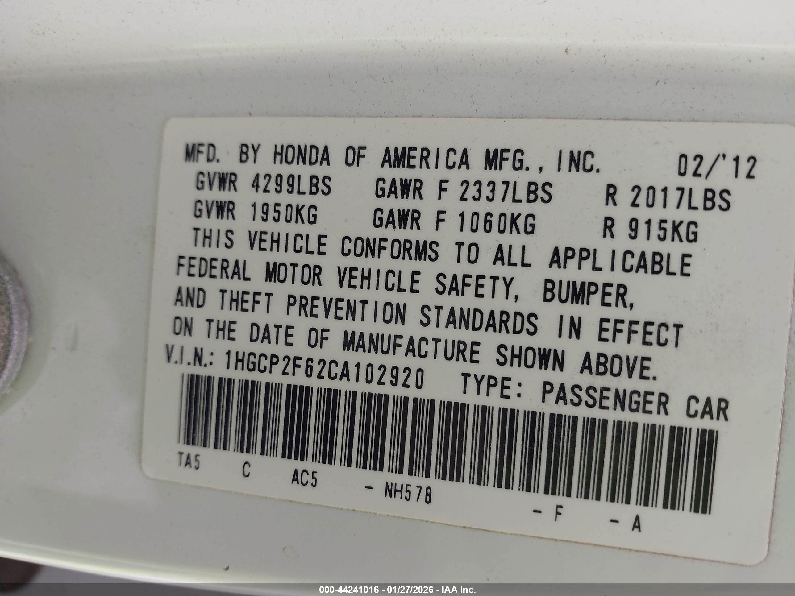 HONDA ACCORD image 9