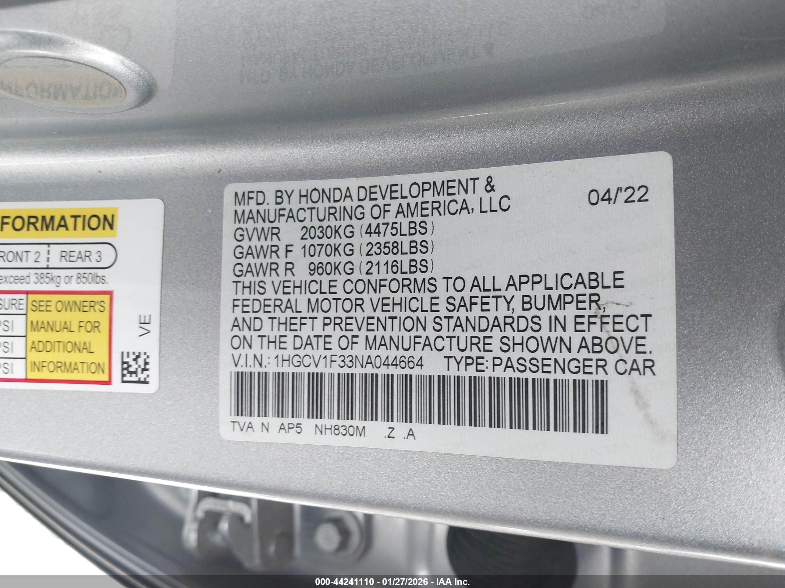 HONDA ACCORD image 9