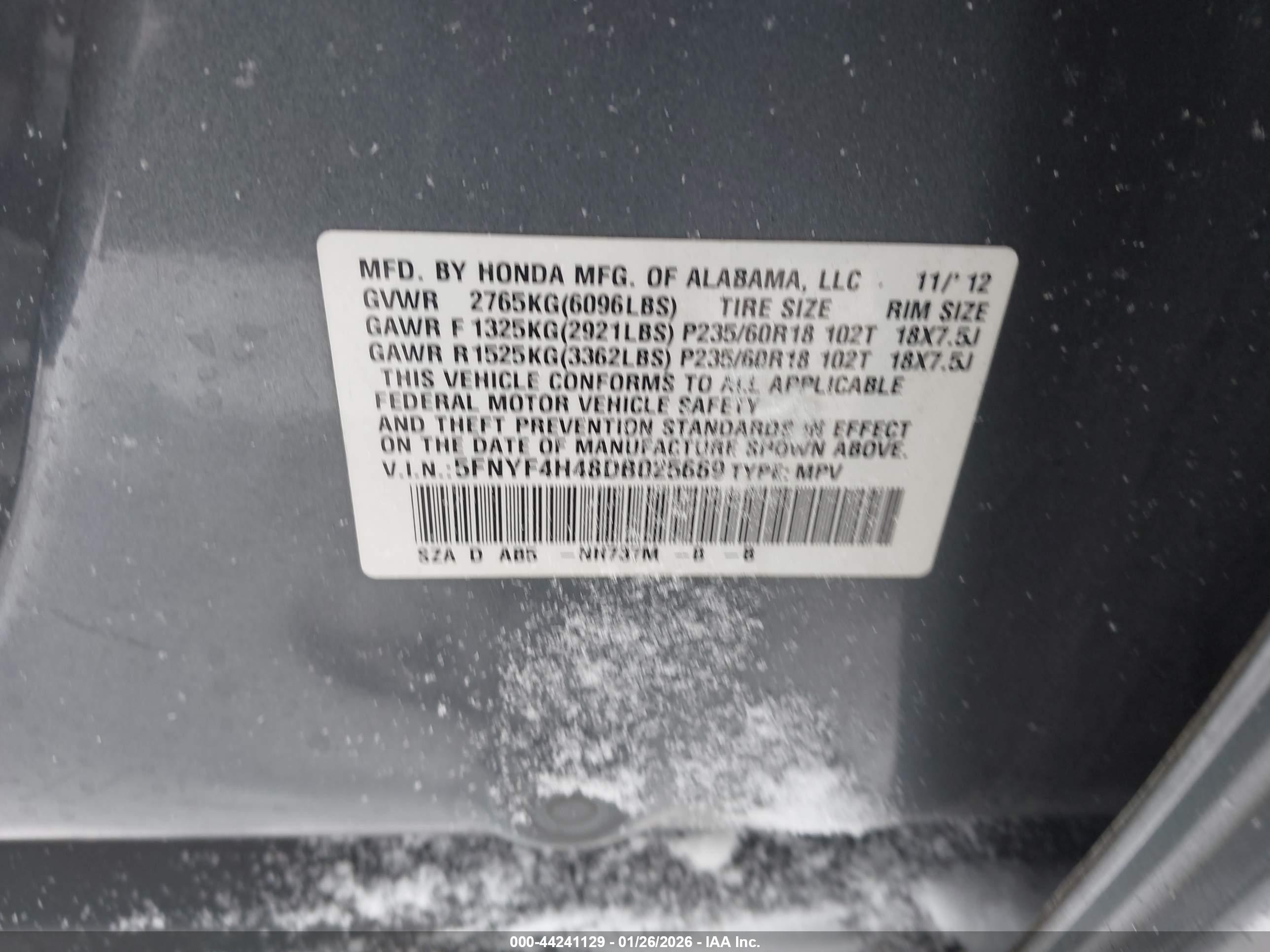 HONDA PILOT image 9