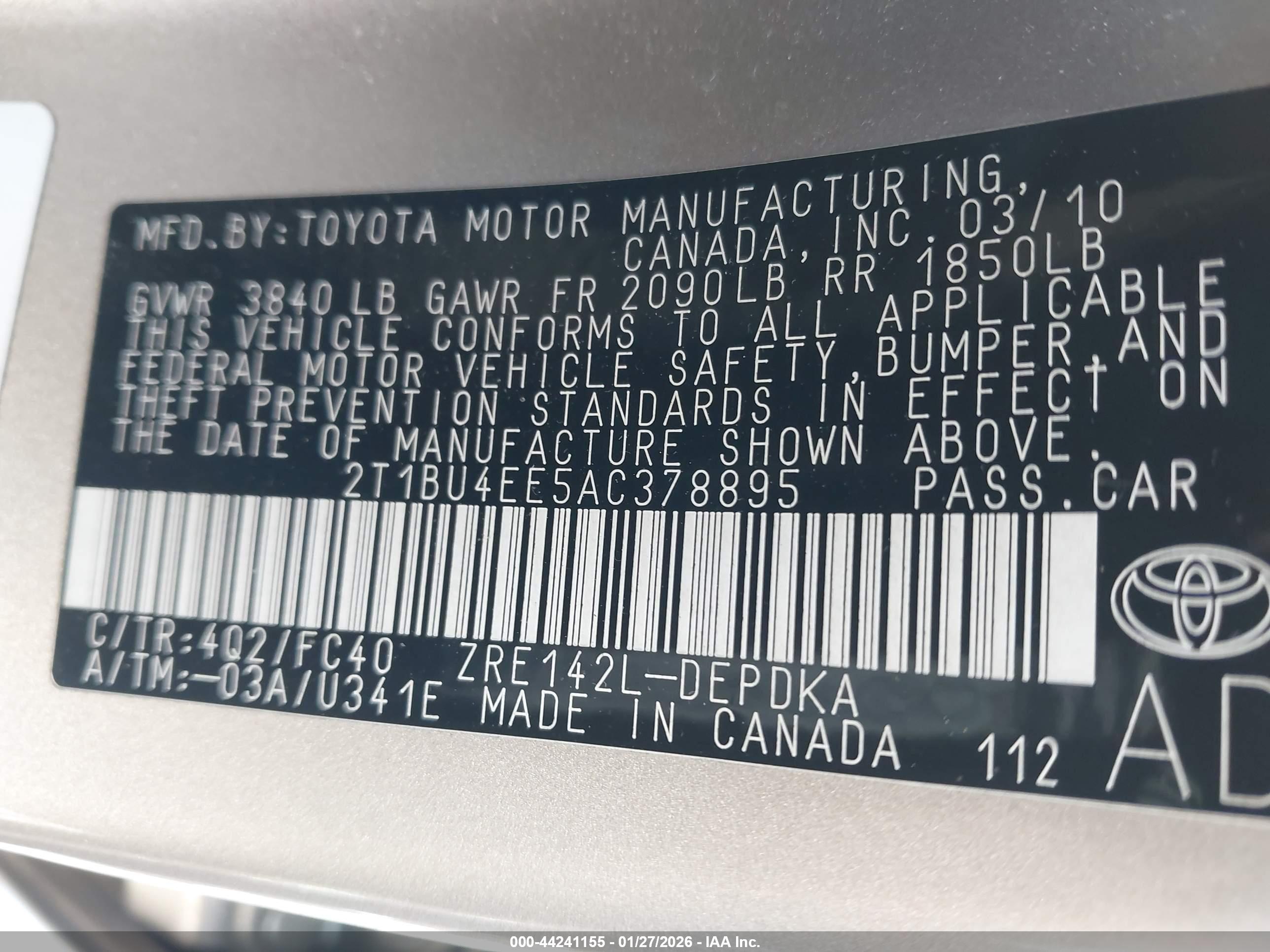 TOYOTA COROLLA image 9