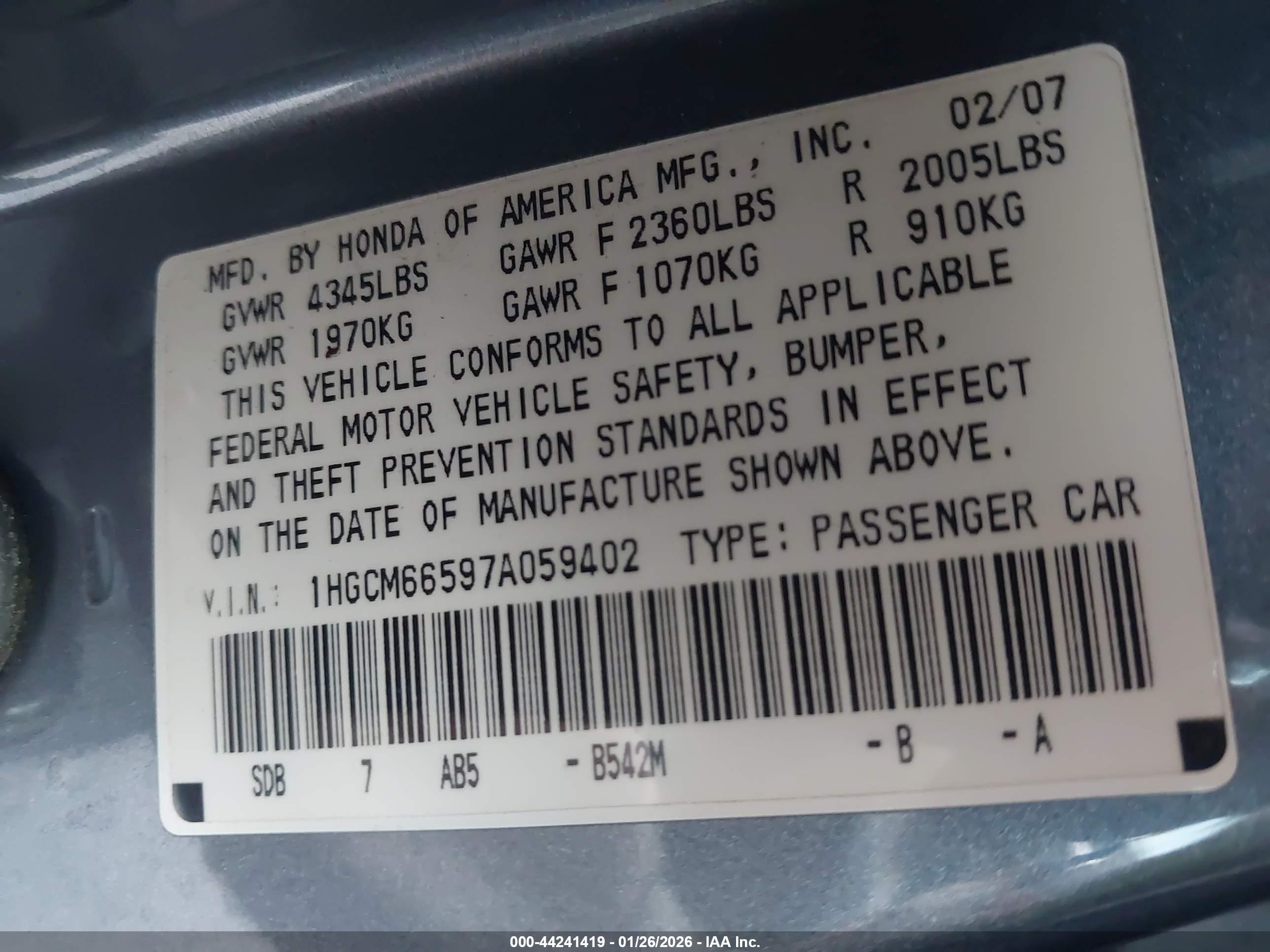 HONDA ACCORD image 9