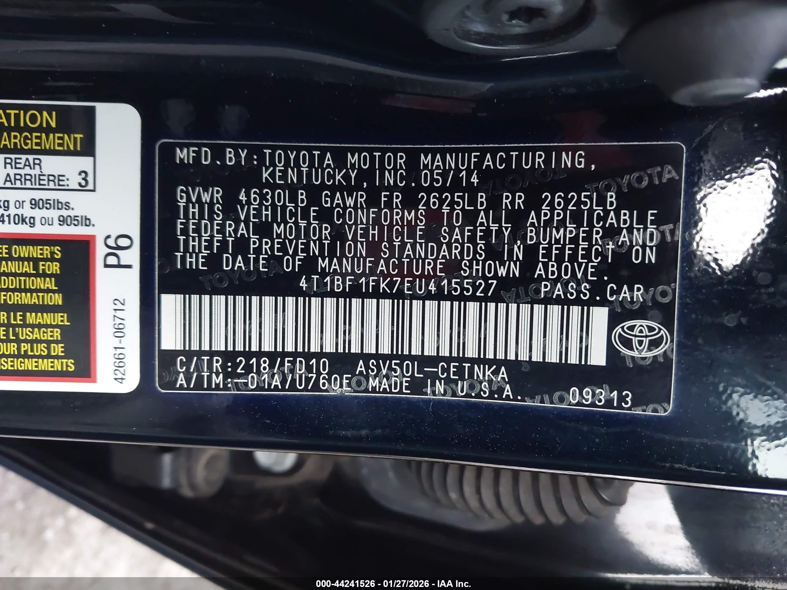 TOYOTA CAMRY image 9