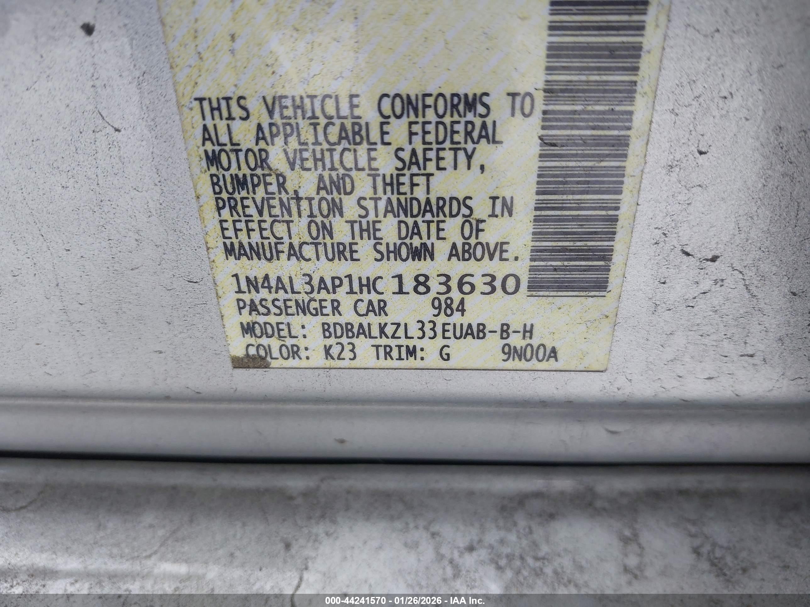 NISSAN ALTIMA image 9