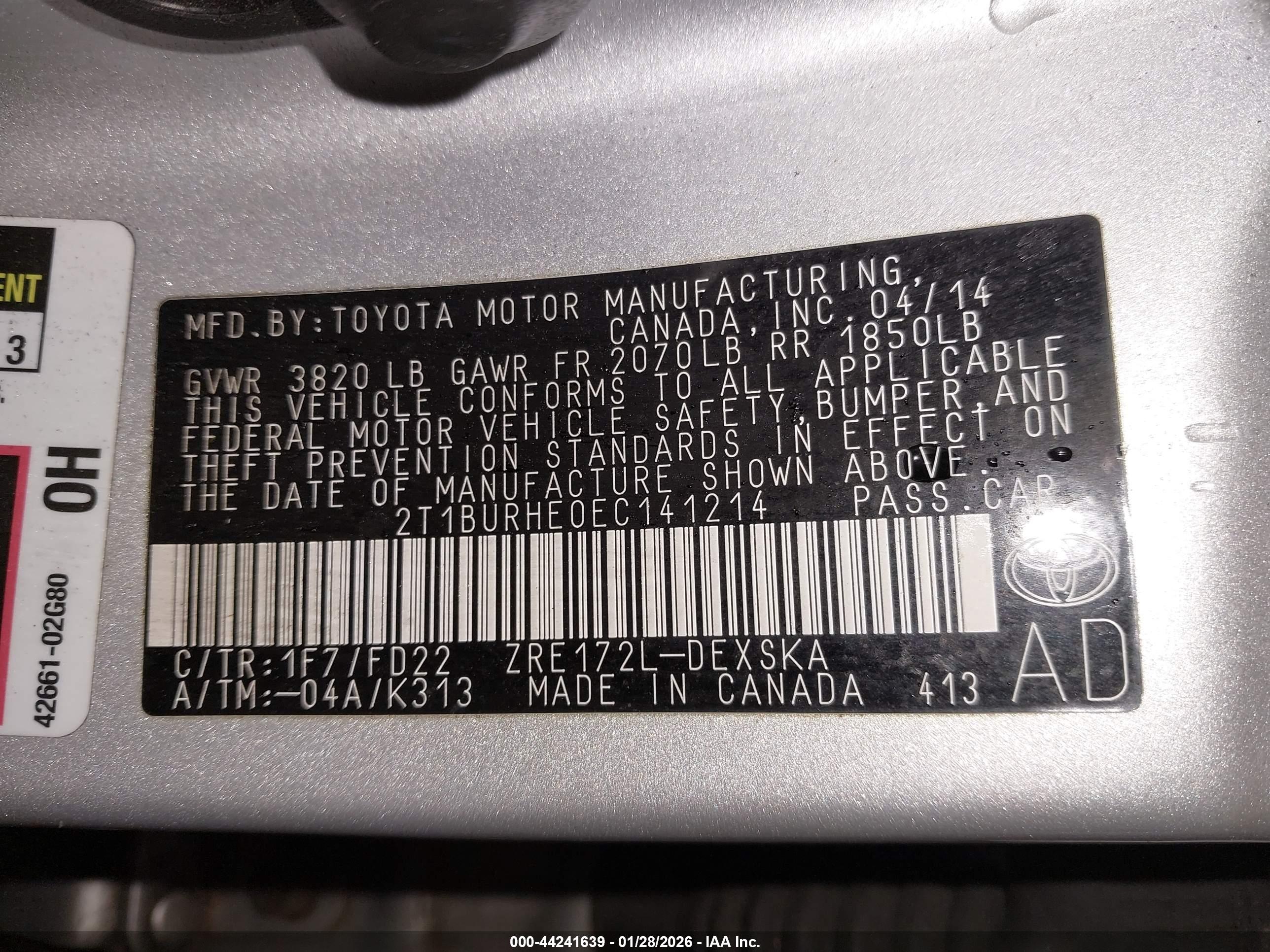 TOYOTA COROLLA image 9