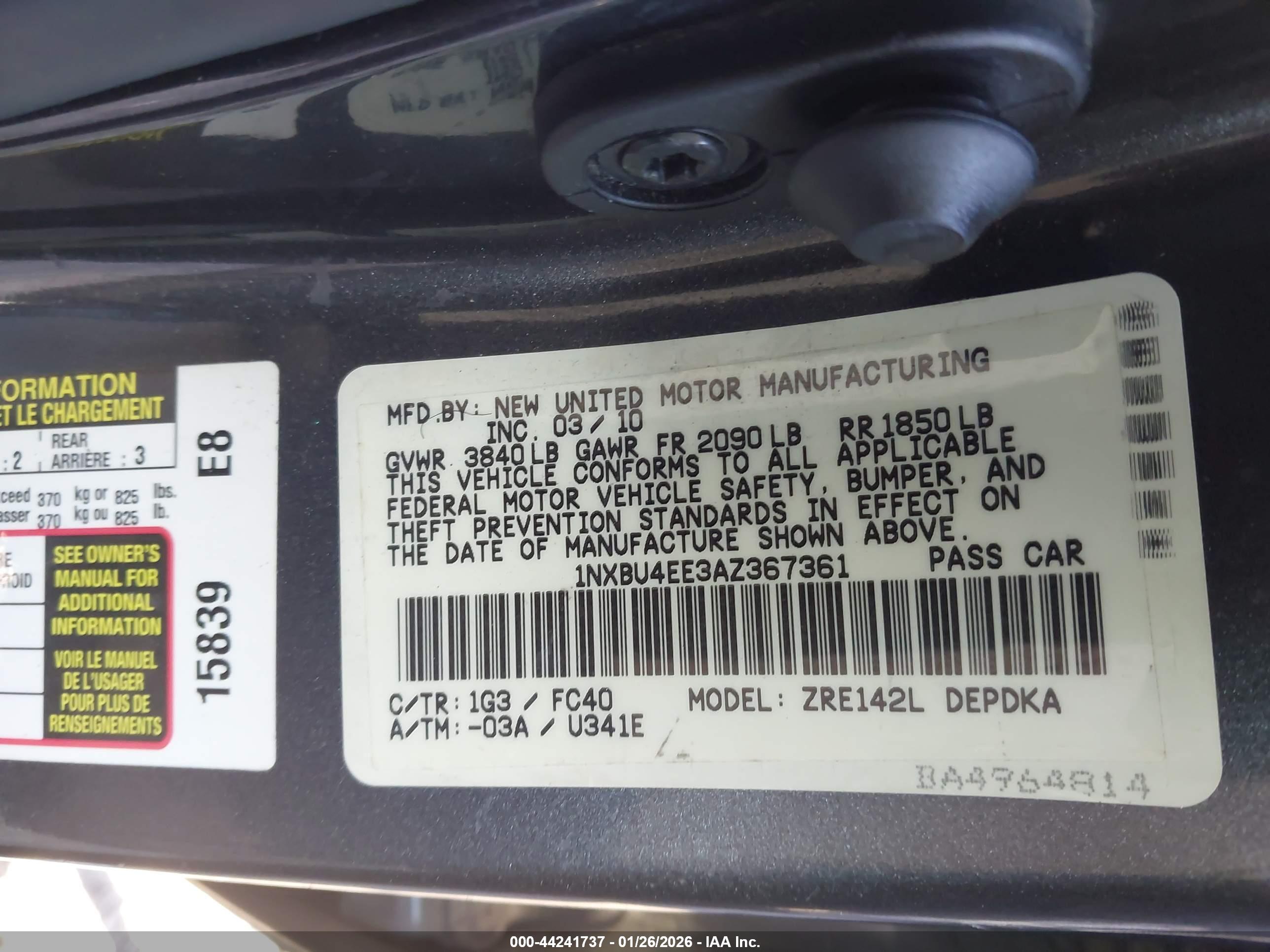 TOYOTA COROLLA image 9