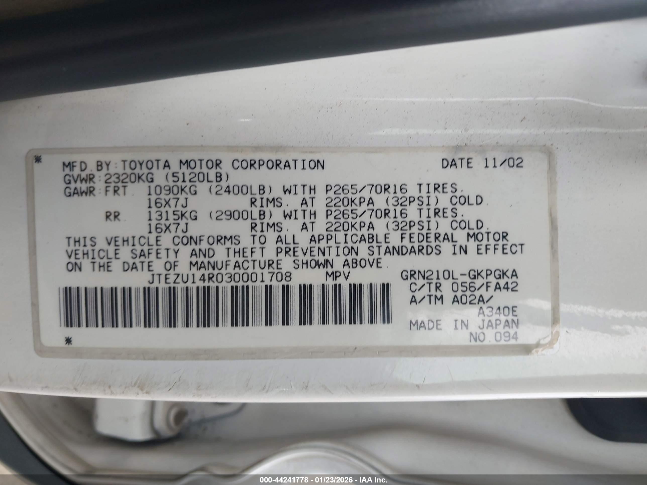 TOYOTA 4RUNNER image 9