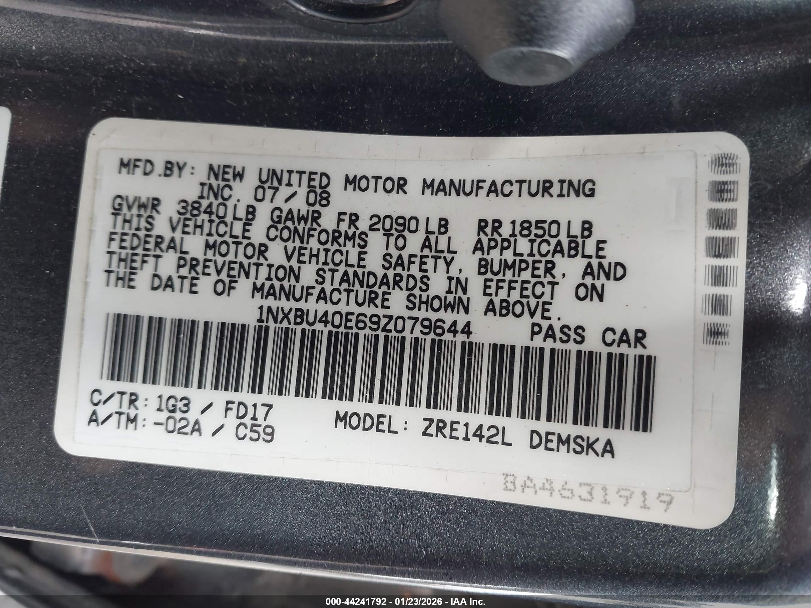 TOYOTA COROLLA image 9