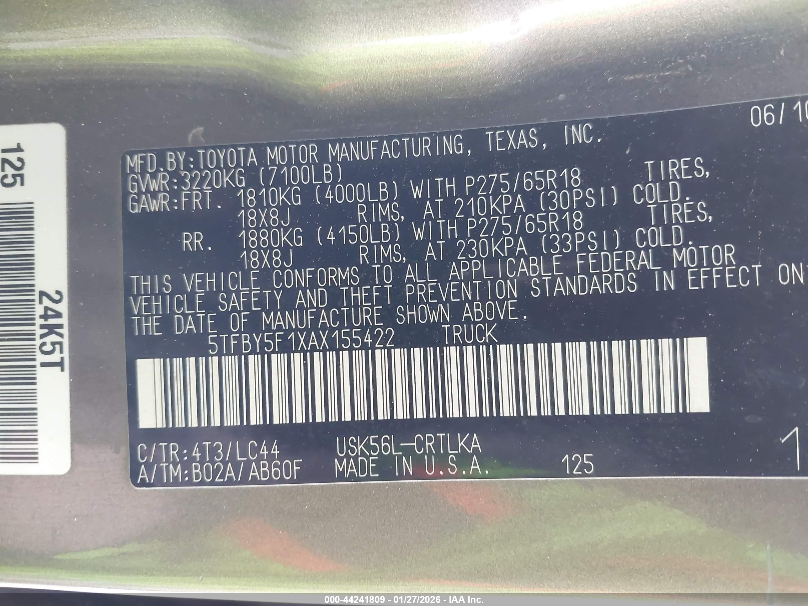 TOYOTA TUNDRA image 9