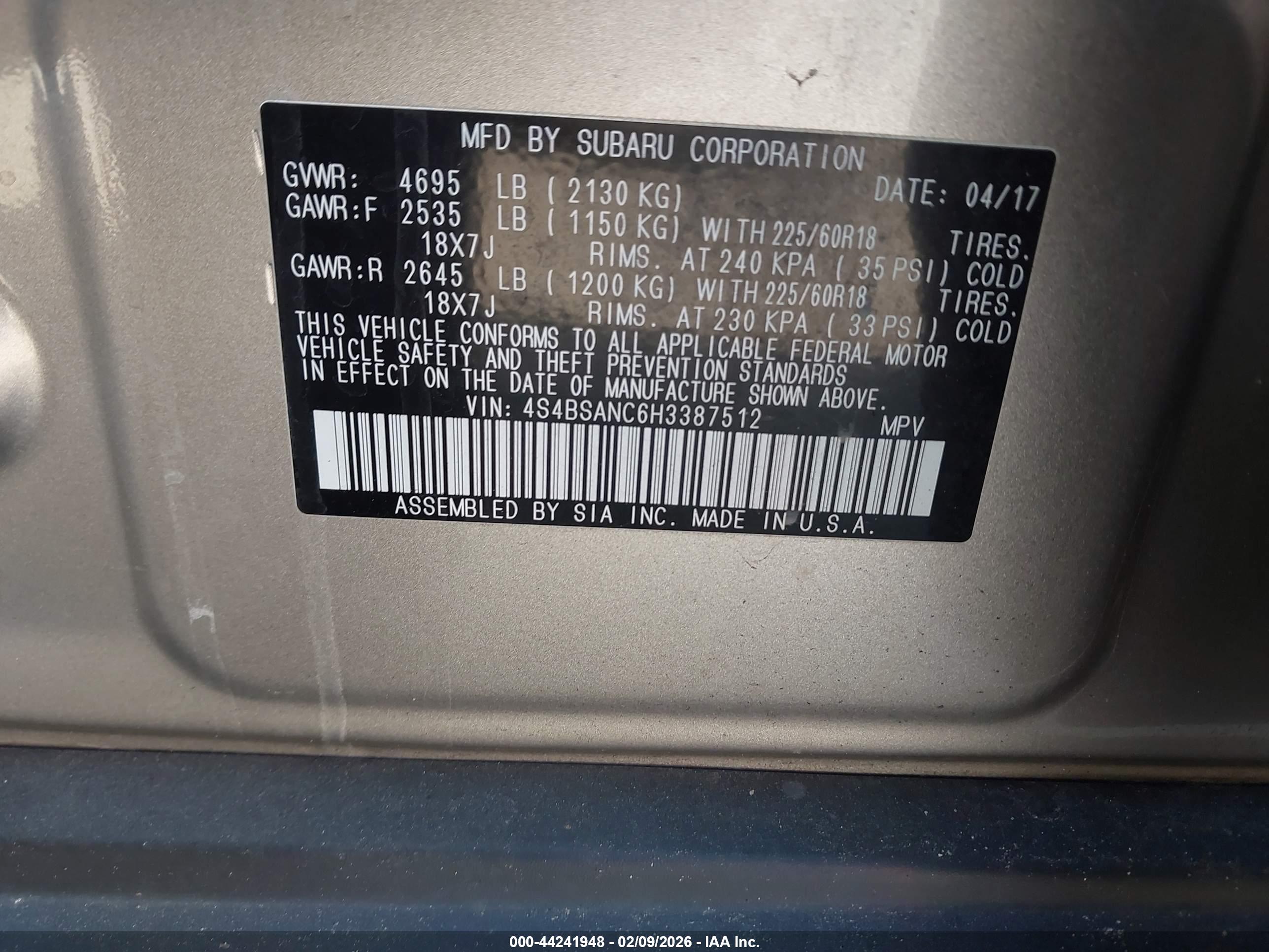 SUBARU OUTBACK image 9