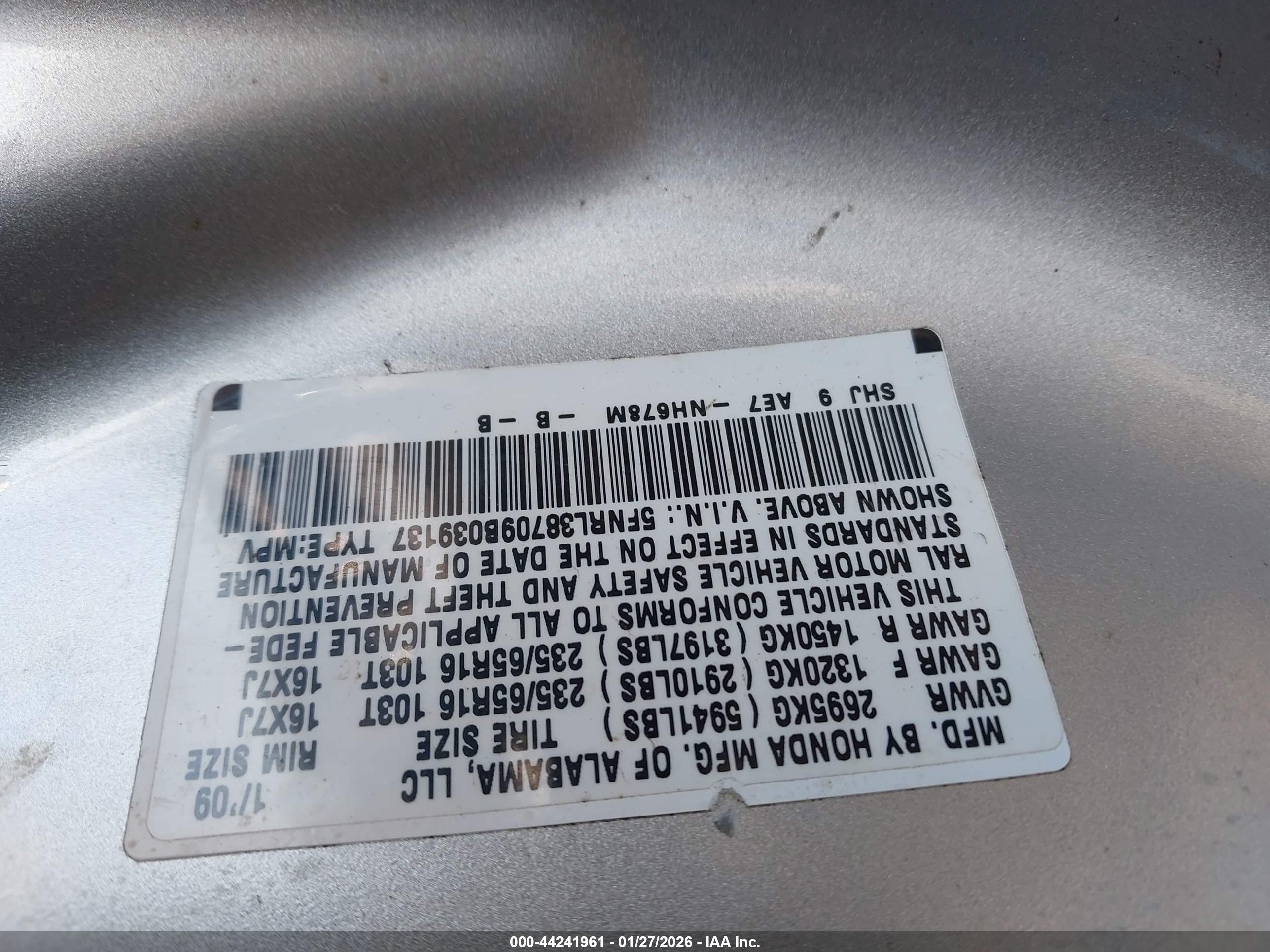 HONDA ODYSSEY image 9