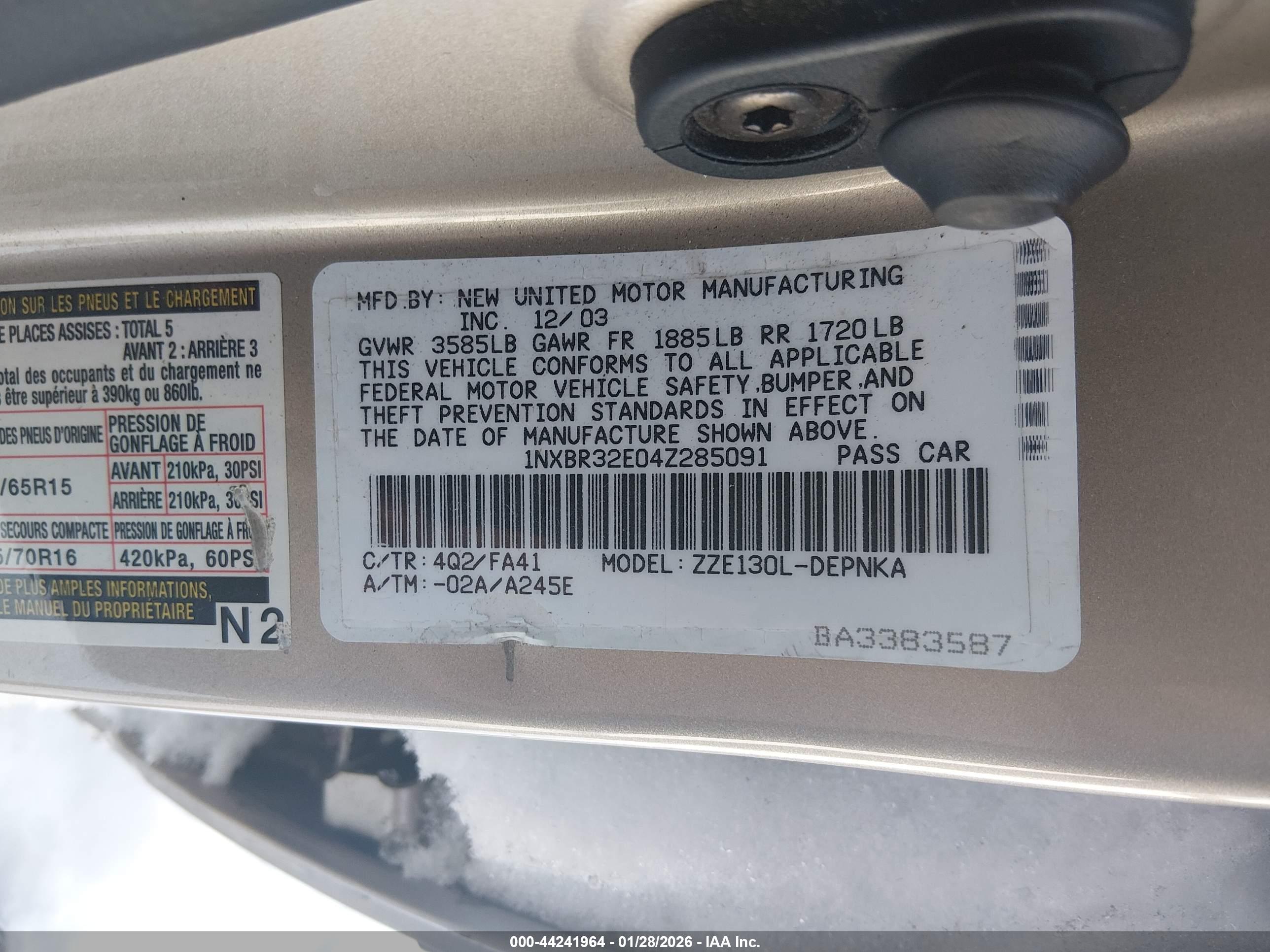 TOYOTA COROLLA image 9