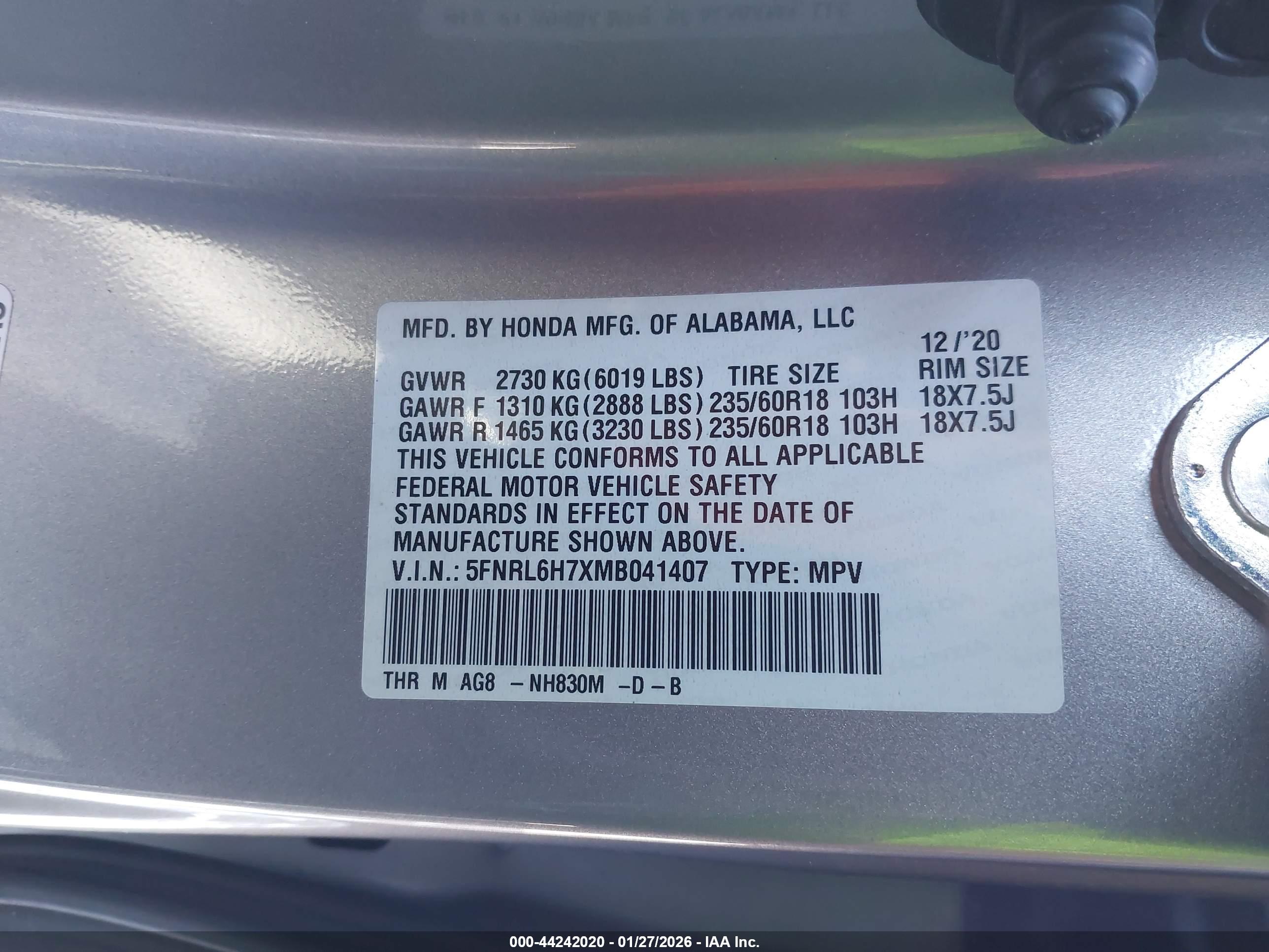 HONDA ODYSSEY image 9