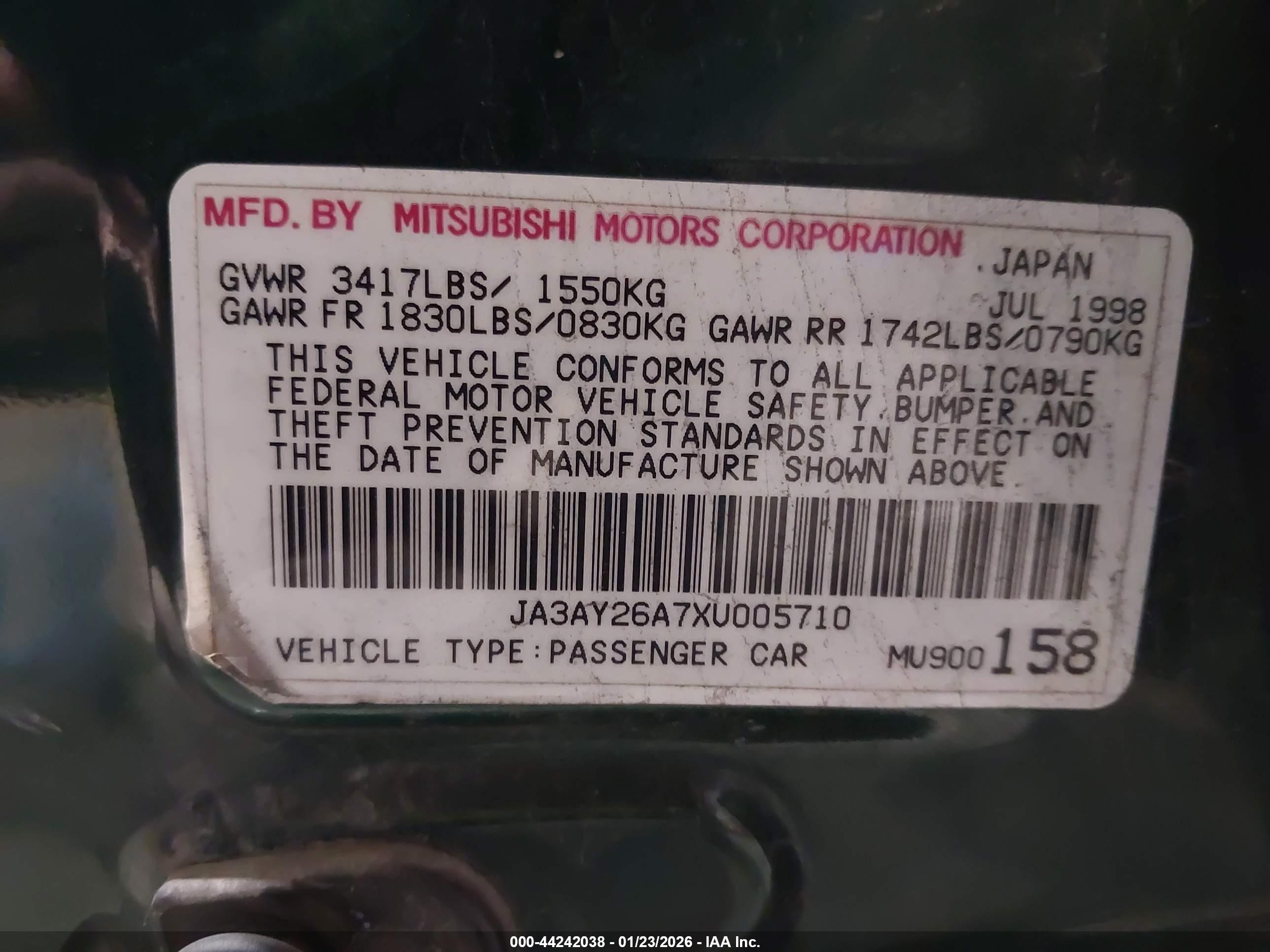 MITSUBISHI MIRAGE image 9