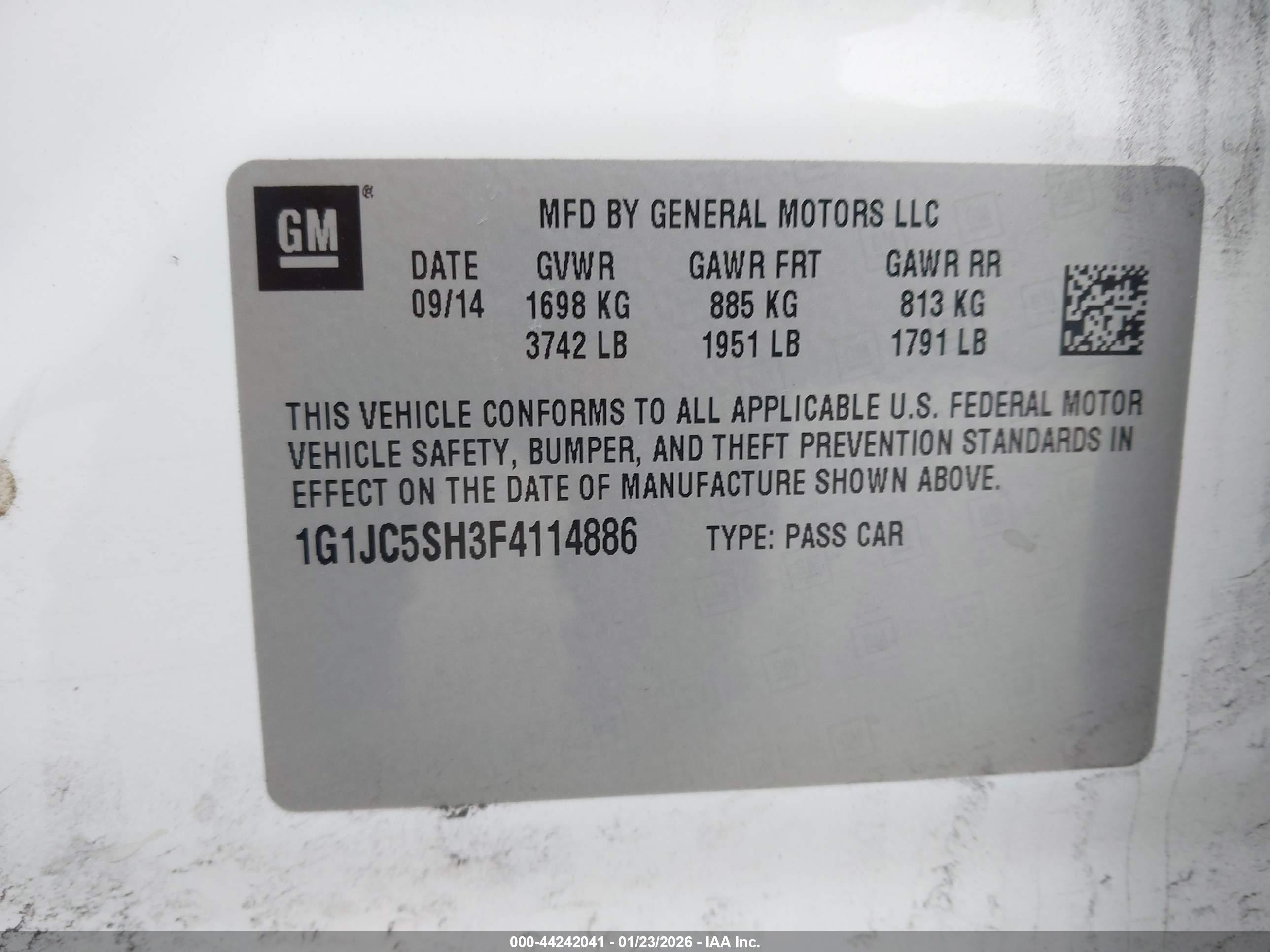 CHEVROLET SONIC image 9