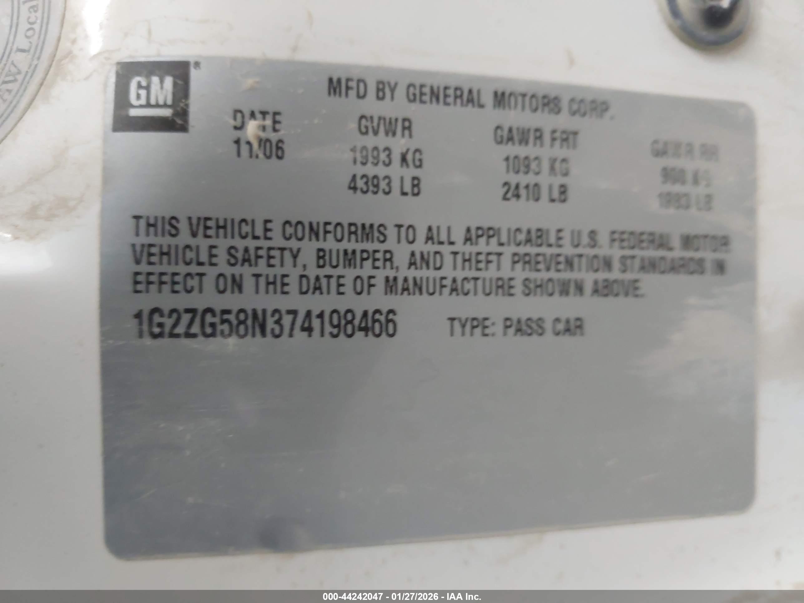 PONTIAC G6 image 9