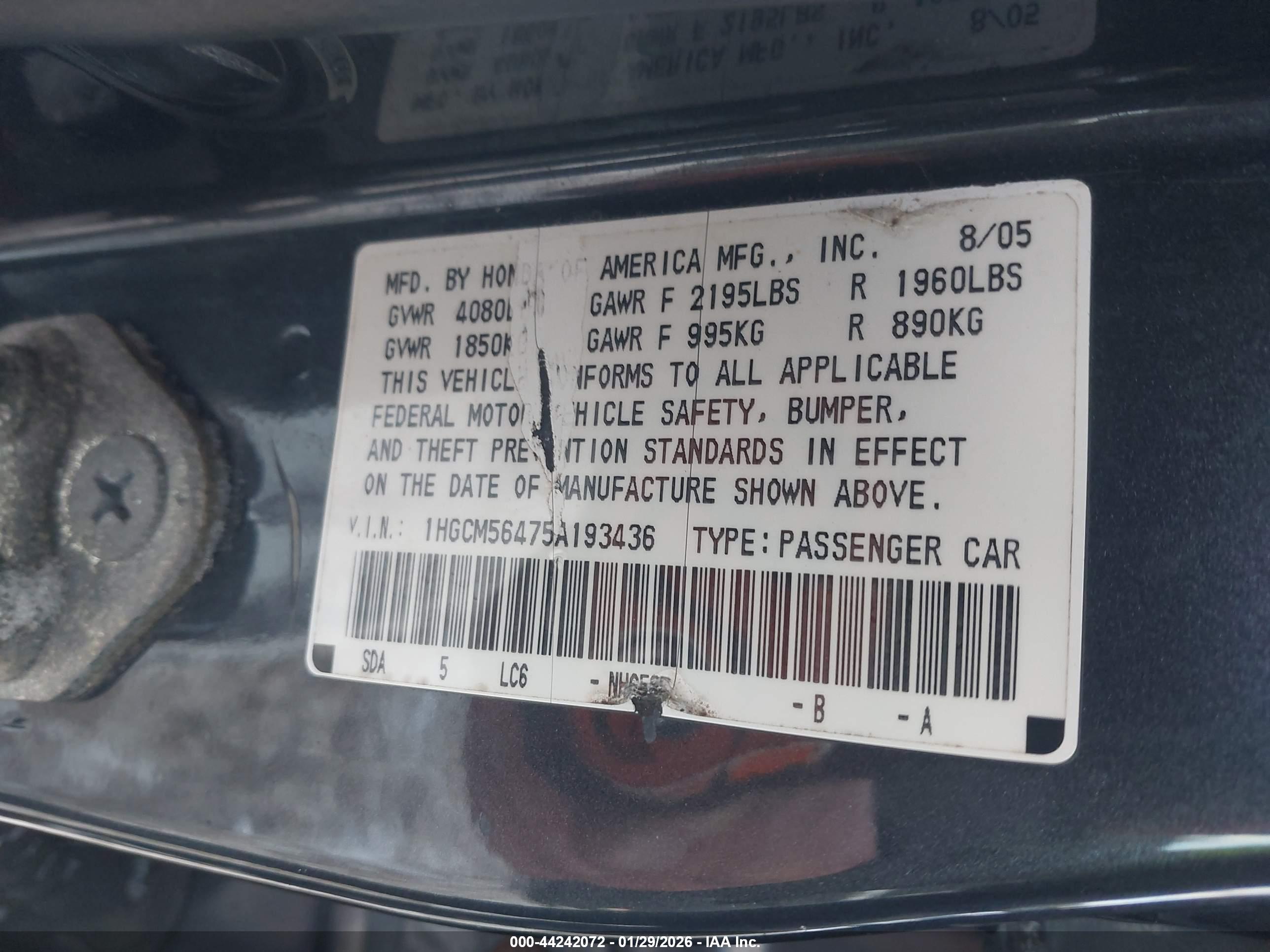 HONDA ACCORD image 9