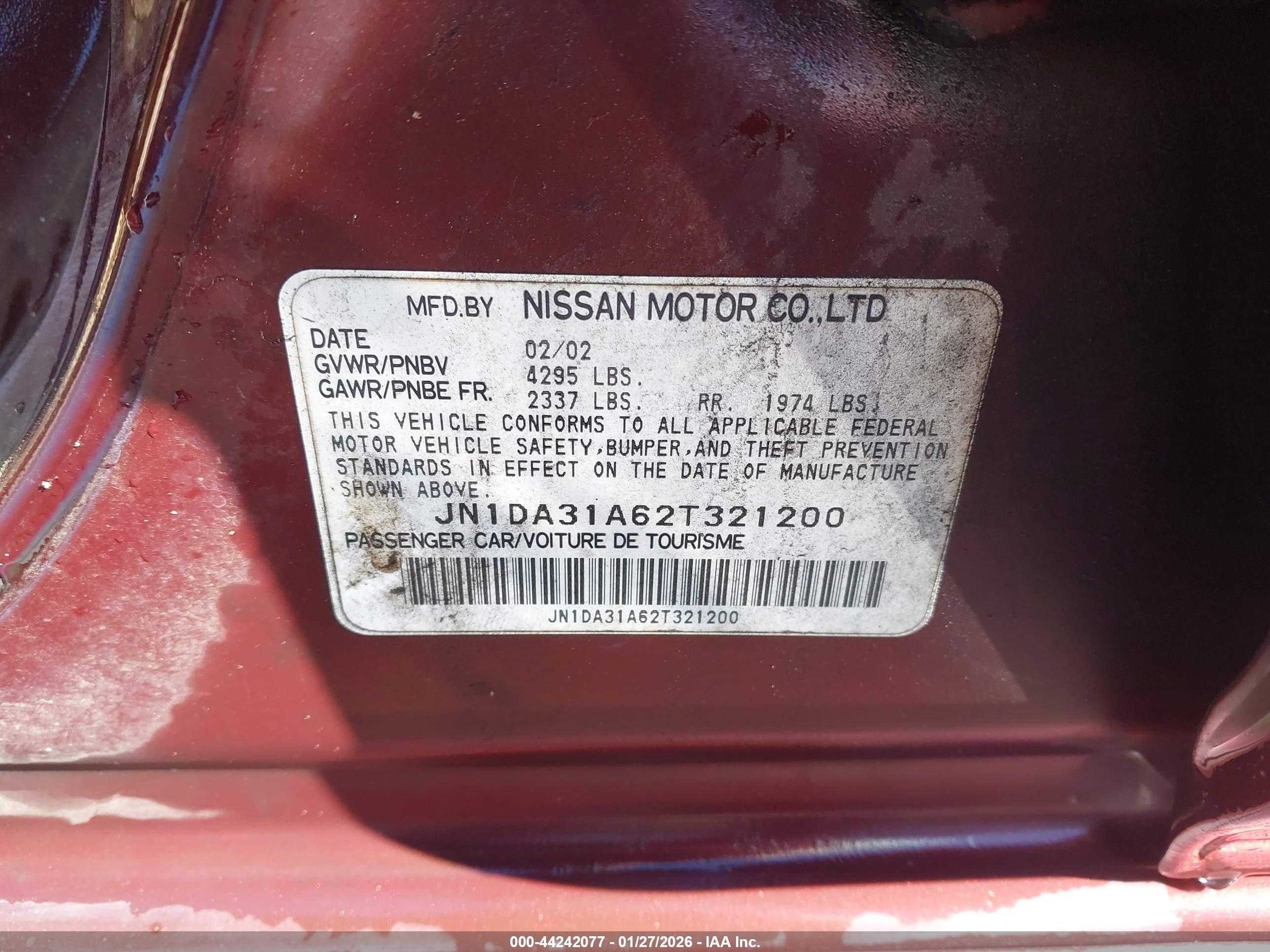 NISSAN MAXIMA image 9