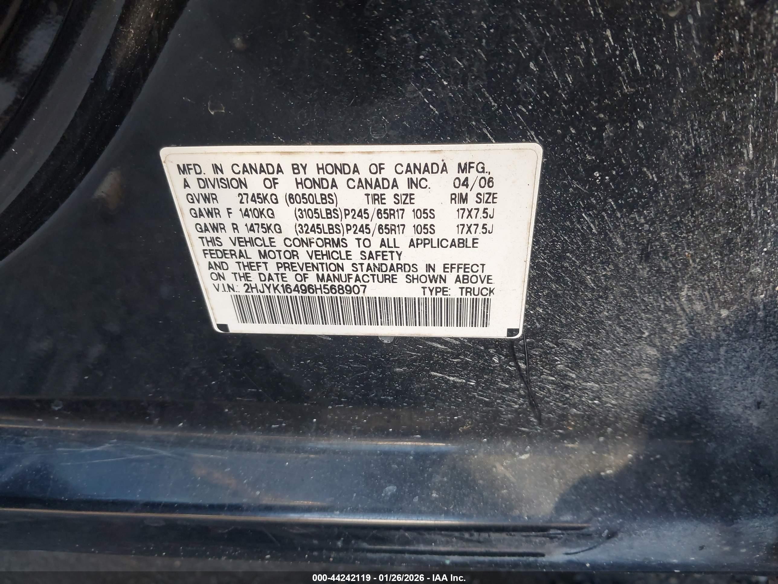 HONDA RIDGELINE image 9