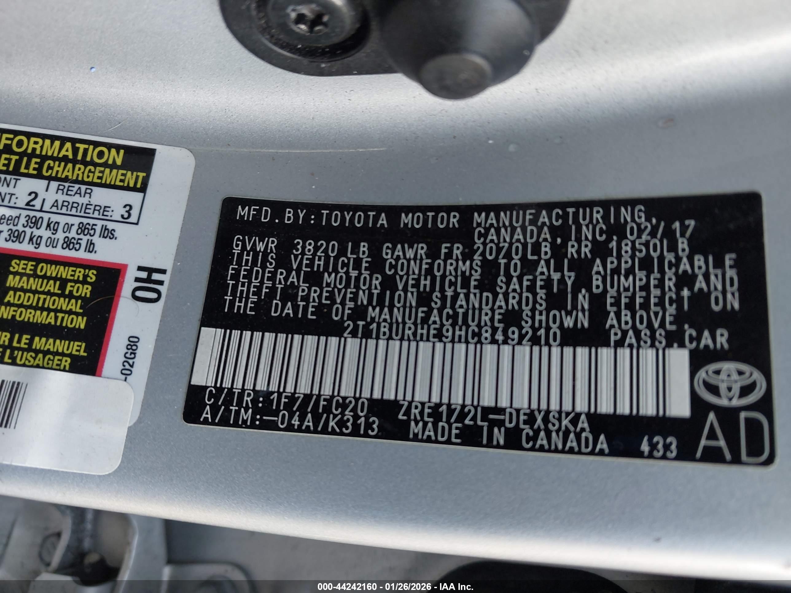 TOYOTA COROLLA image 9