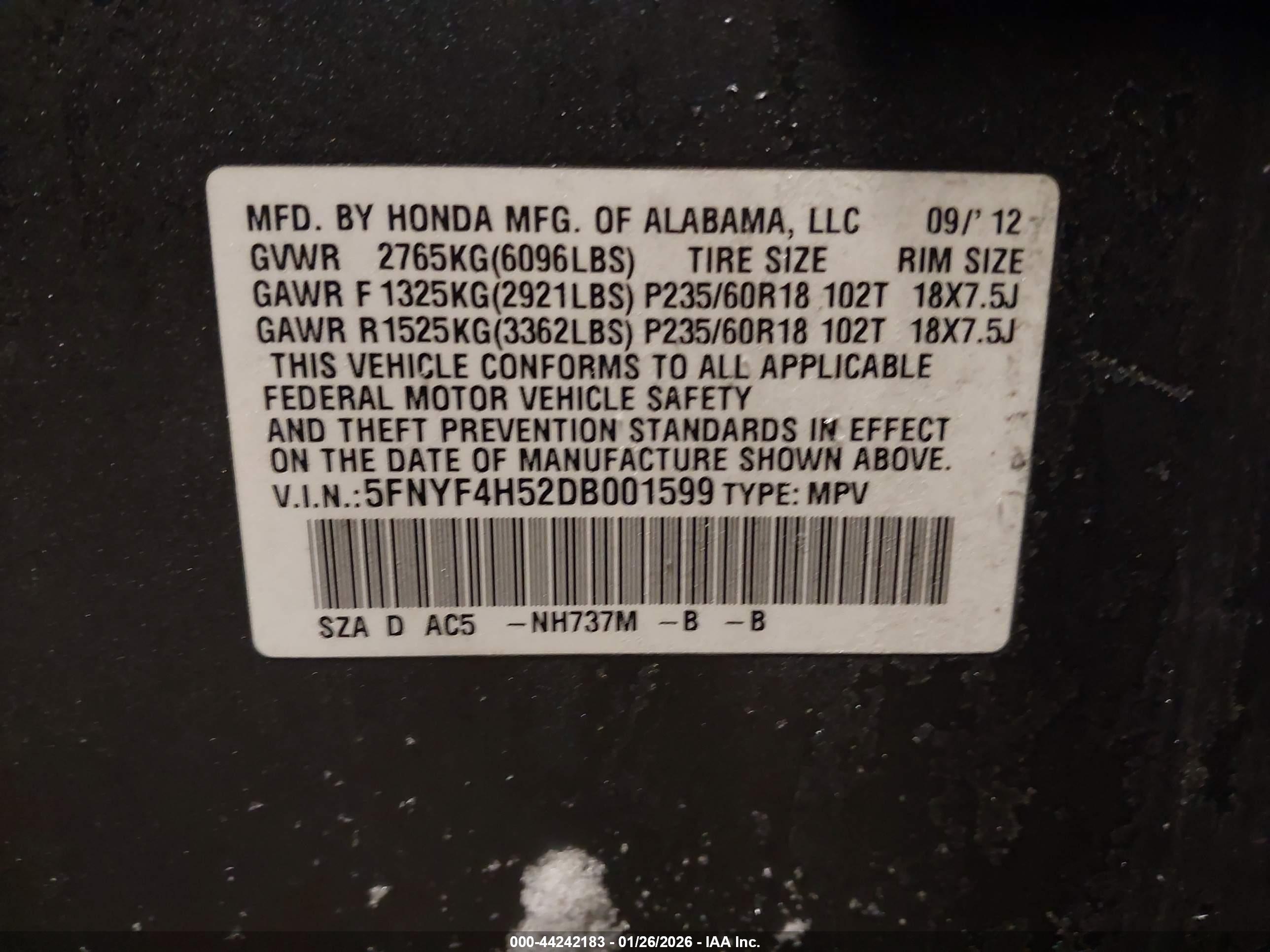 HONDA PILOT image 9