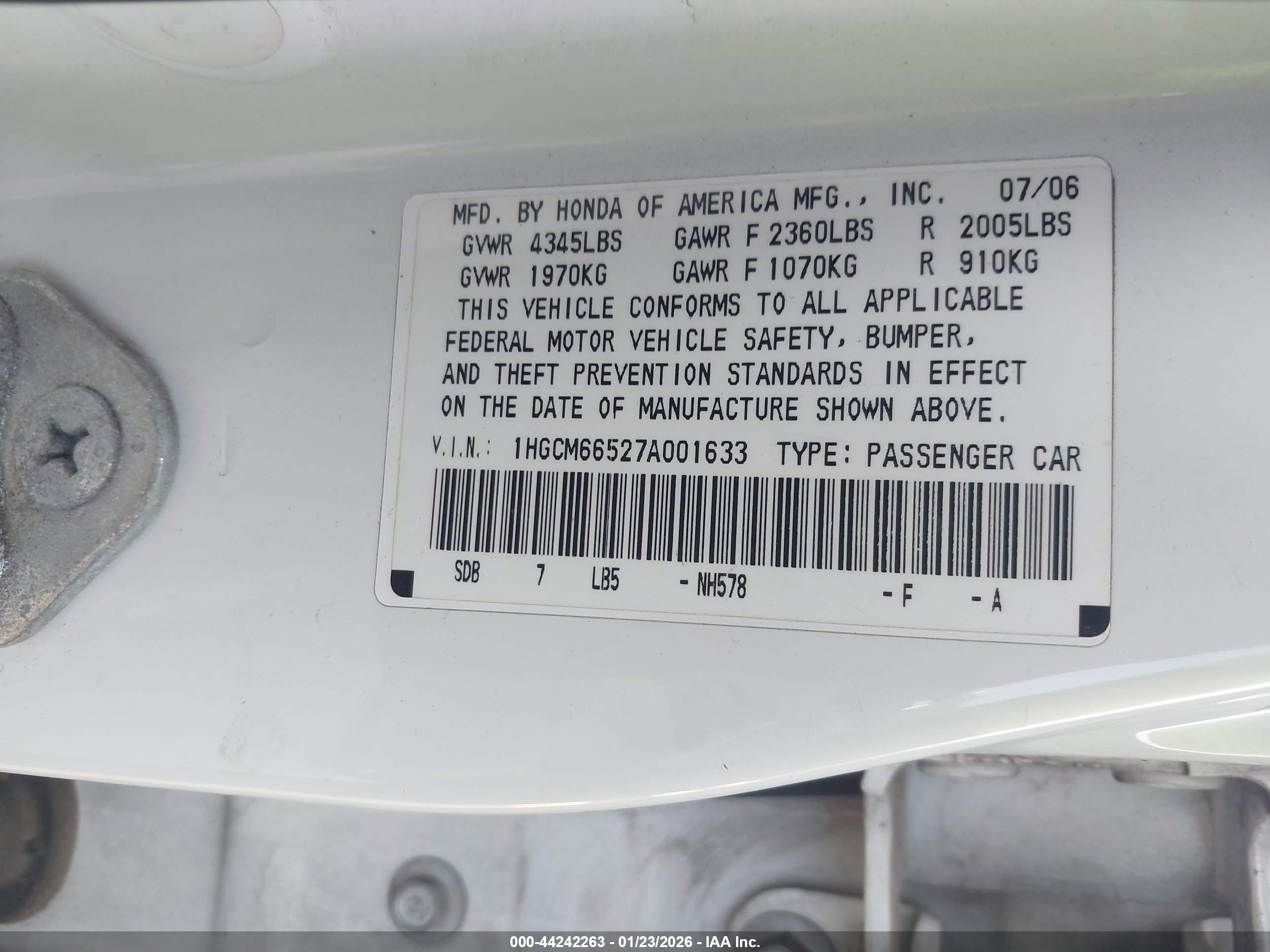 HONDA ACCORD image 9