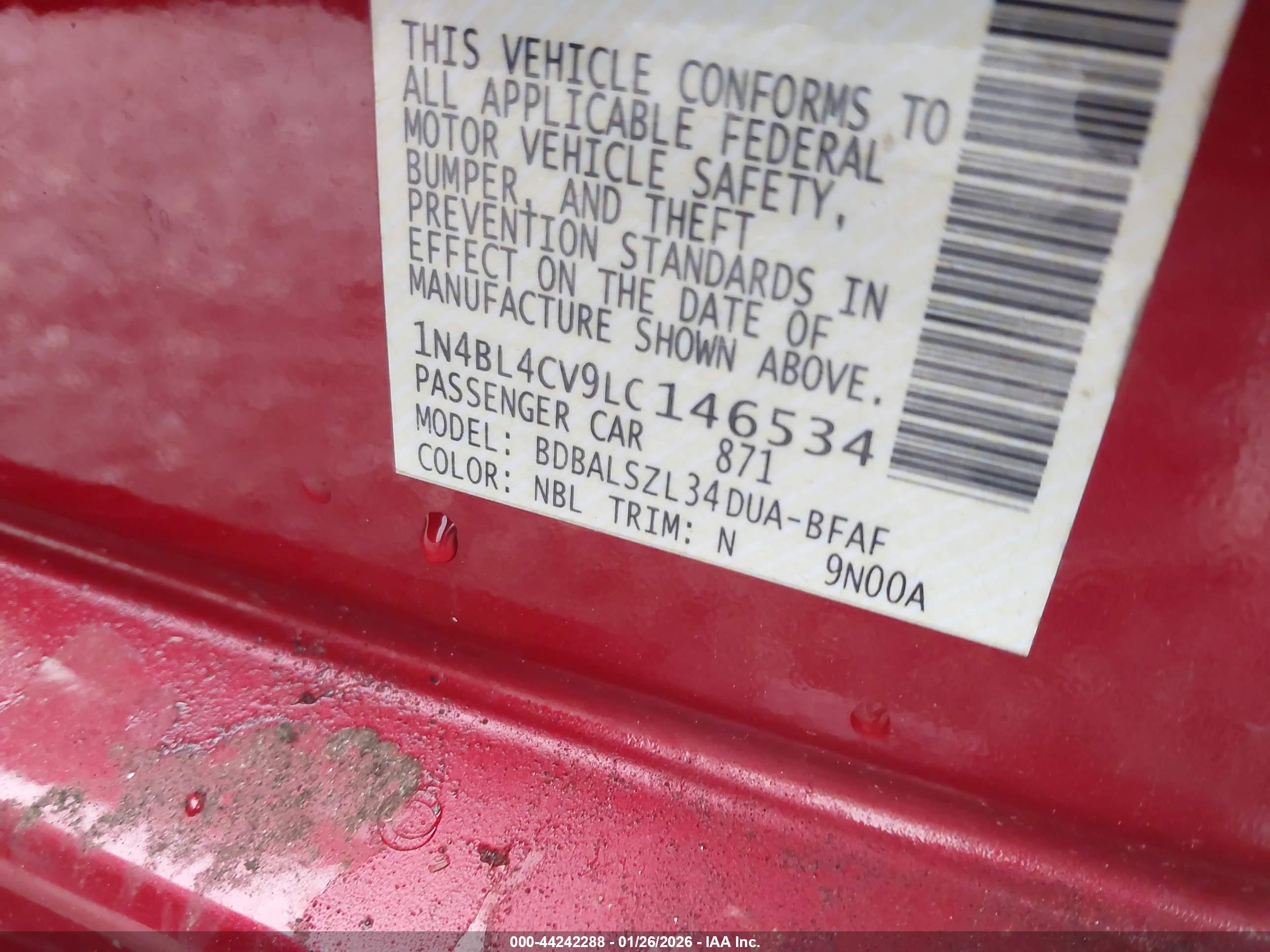 NISSAN ALTIMA image 9
