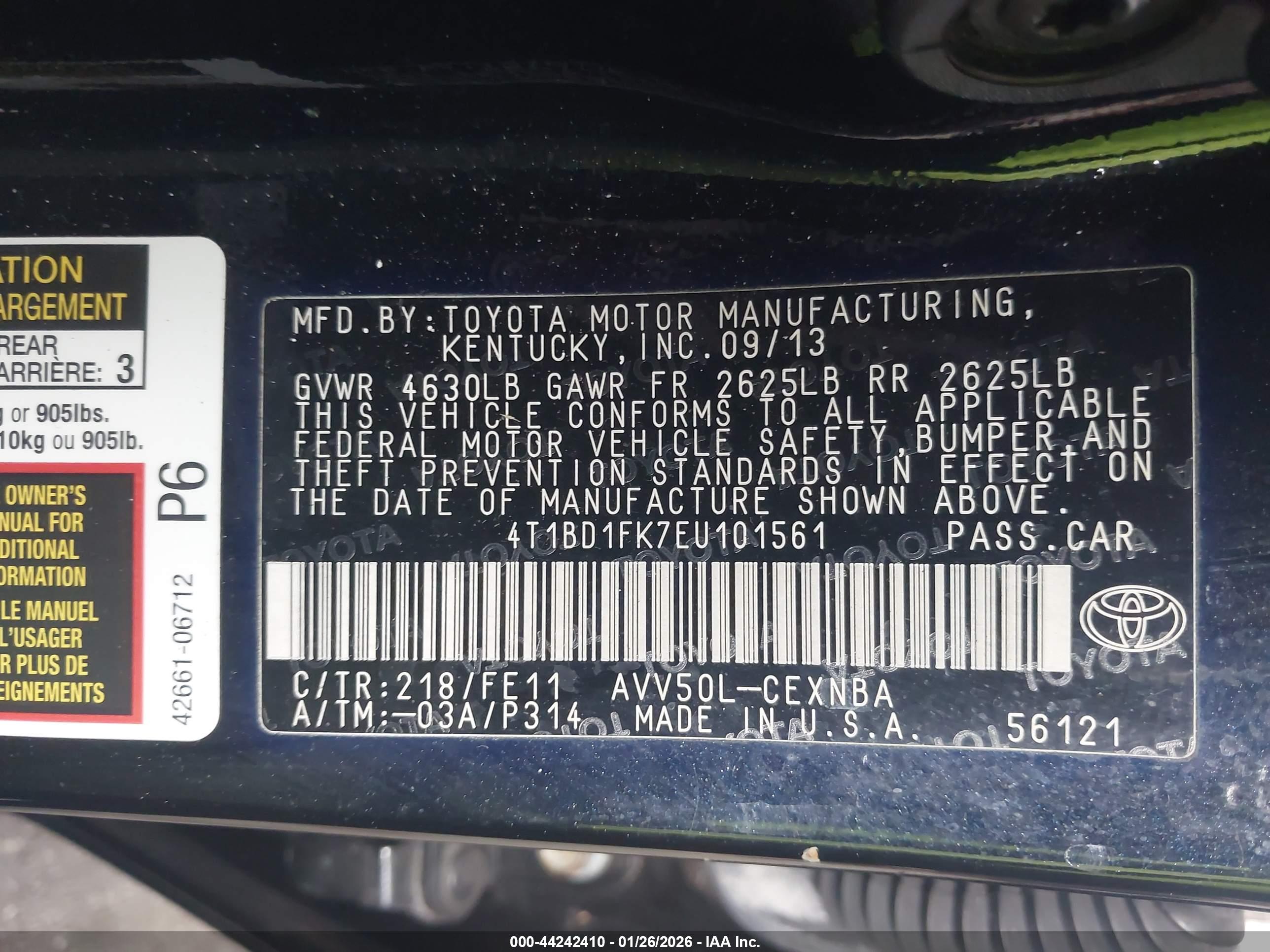 TOYOTA CAMRY image 9