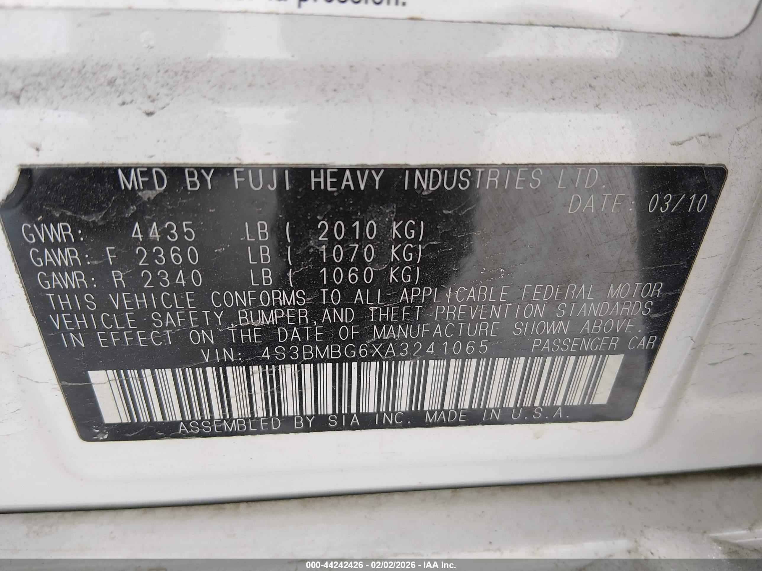 SUBARU LEGACY image 9