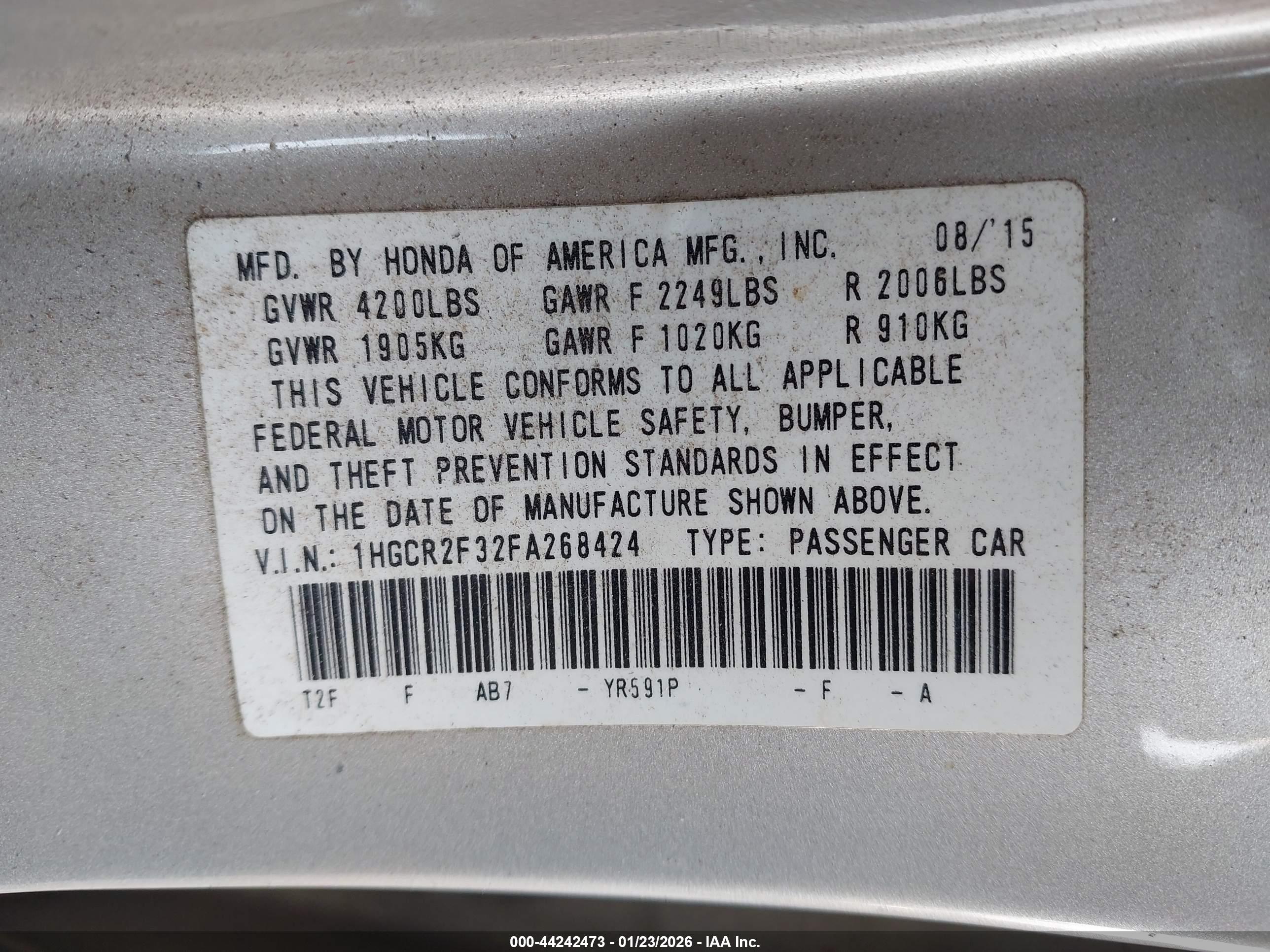 HONDA ACCORD image 9