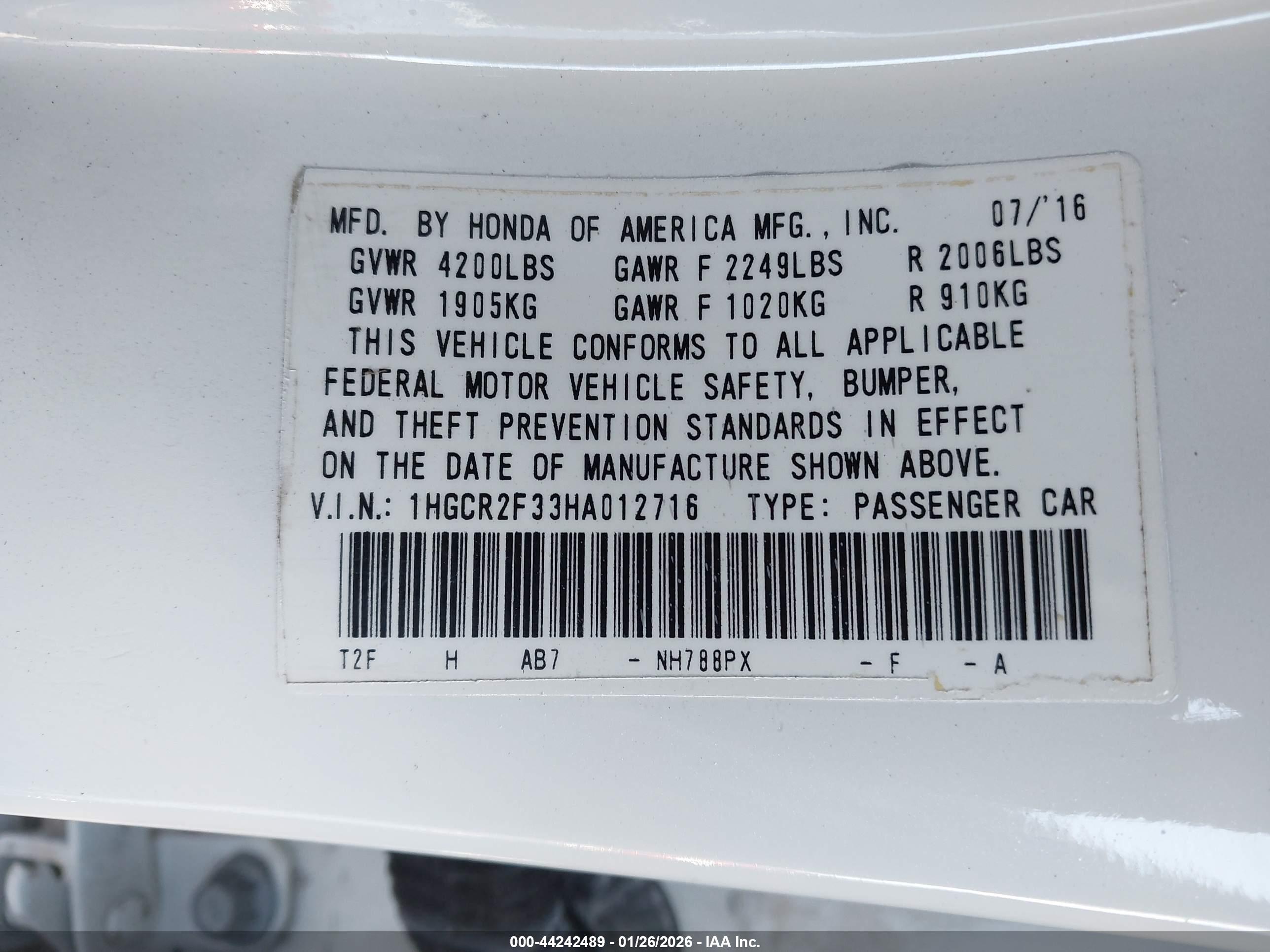 HONDA ACCORD image 9