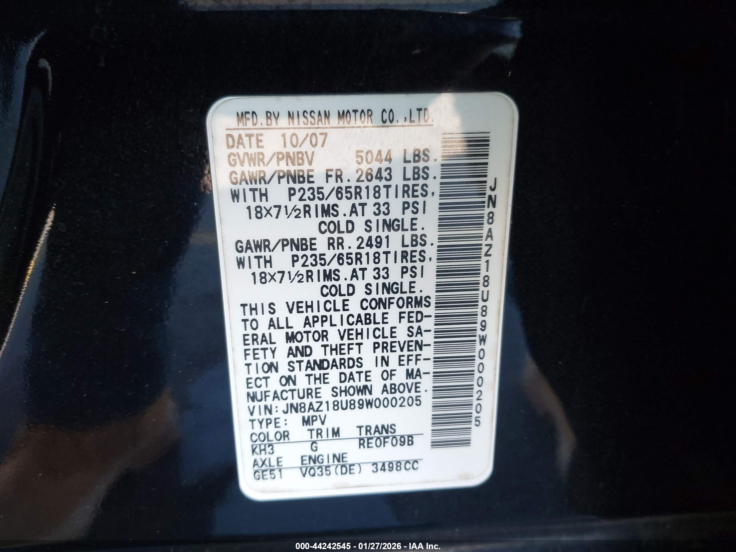 NISSAN MURANO image 9