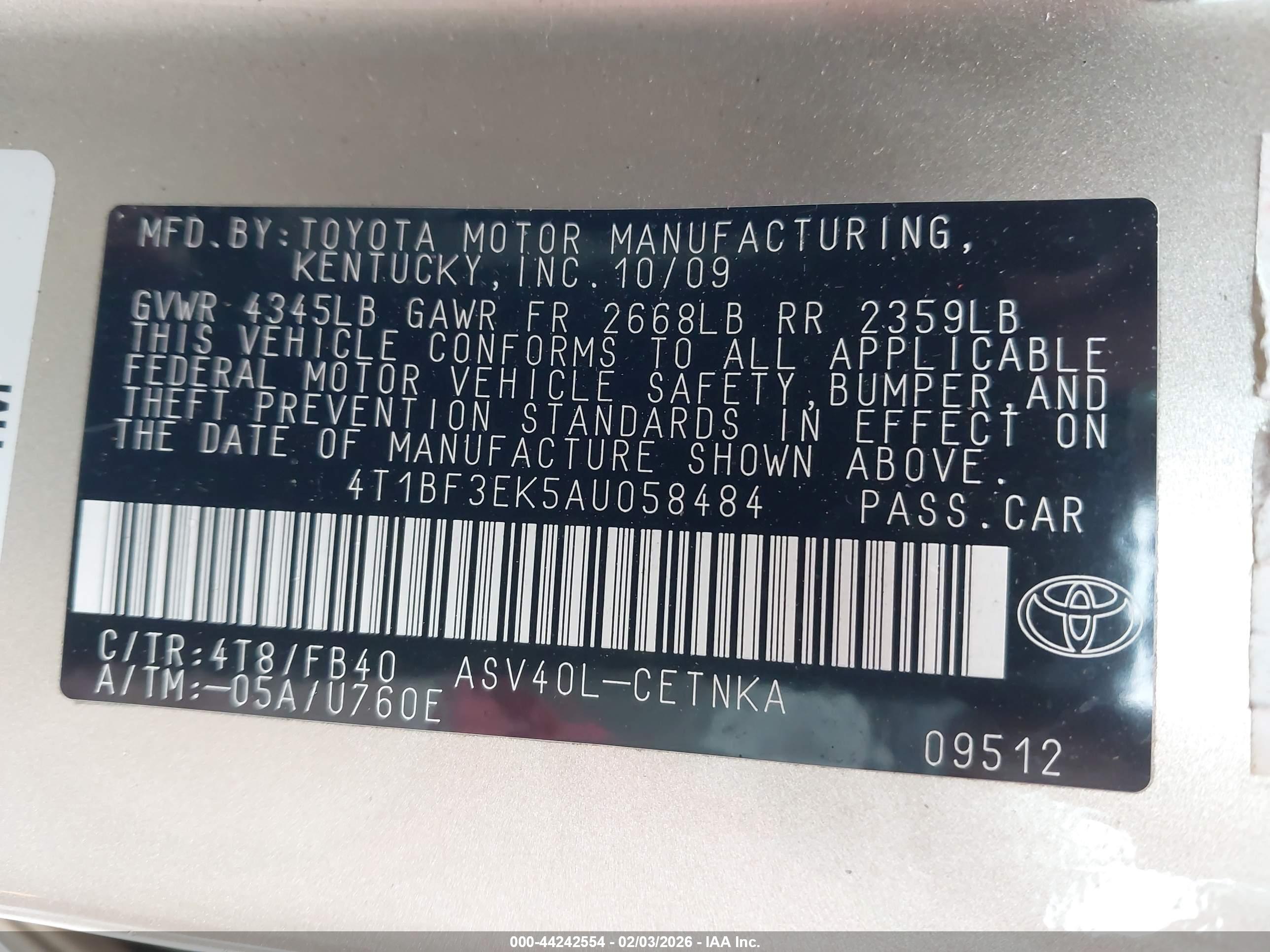 TOYOTA CAMRY image 9